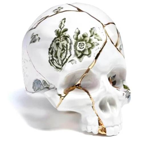 SELETTI TESCHIO PORCELLANA KINTSUGI SKULL 09944