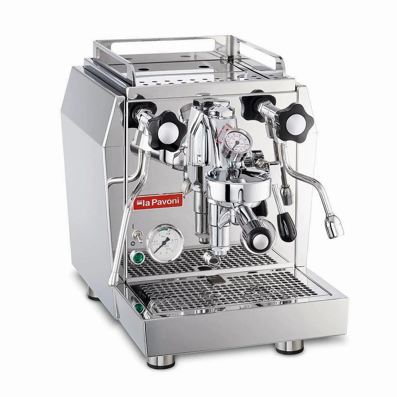 La Pavoni Semi-Professional Coffee Maker with a Capacity of 1.8l from Smeg Evoluzione Botticelli LPSGEV01EU, Steel