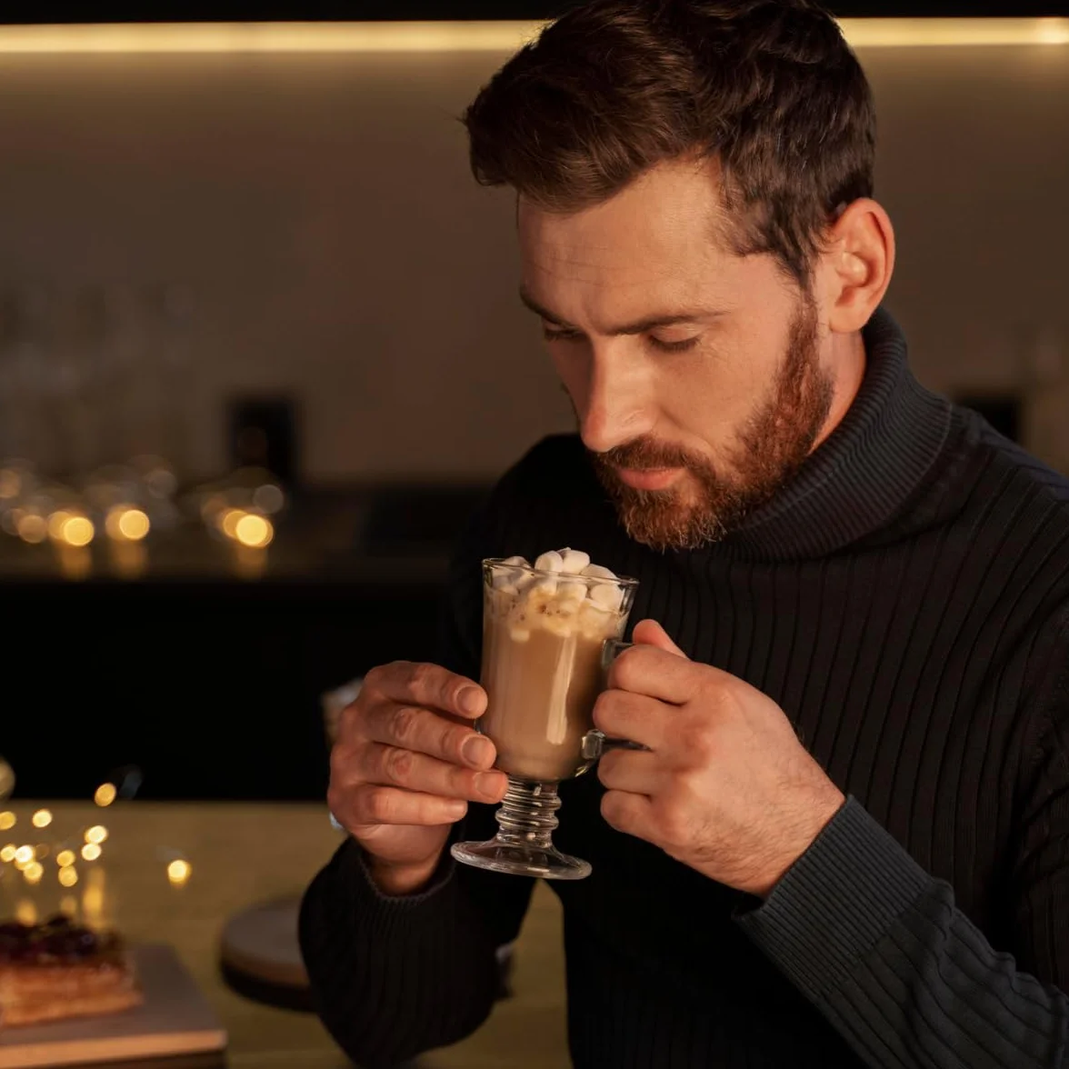 Premier 1405262 Set di 4 Bicchieri da caffè irlandesi, Vetro, Argento