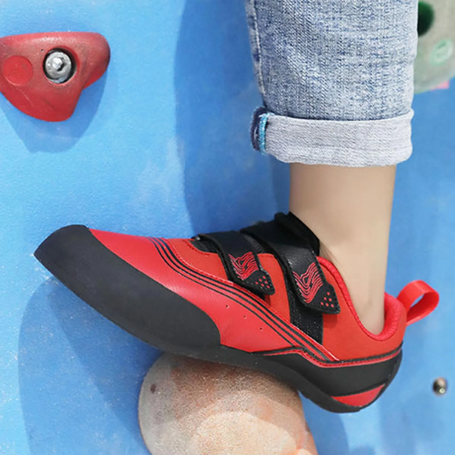Scarpe Arrampicata Donna Uomo Bouldering Suole Gomma Traspirante Indoor