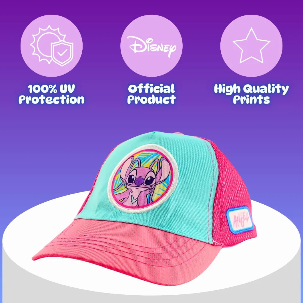 Disney Stitch Cappello per Ragazze Berretto da Baseball Motivo Stitch e Angel Estivo Bambini Regalo