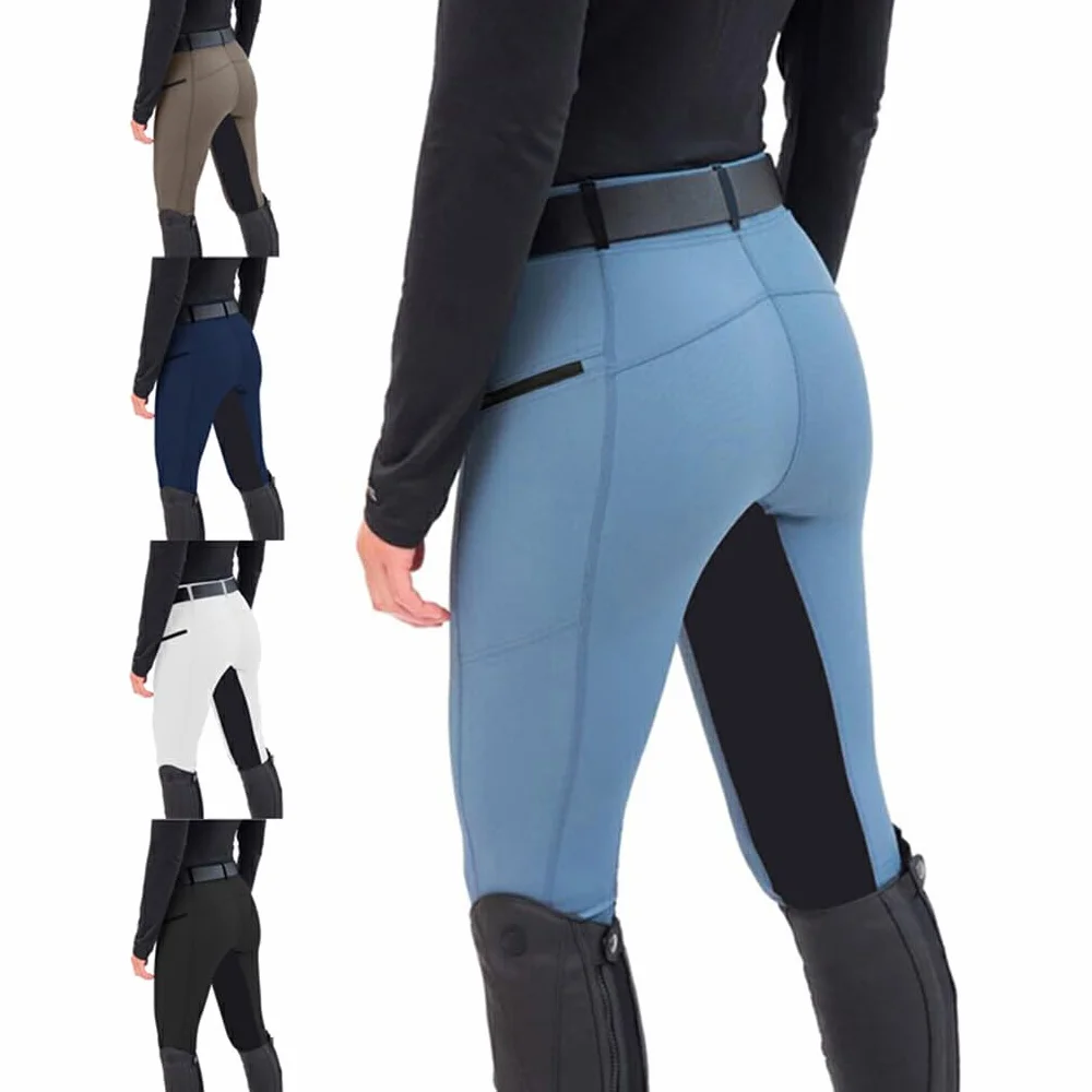 Pantaloni da Equitazione in Poliestere Blu Scuro XXL