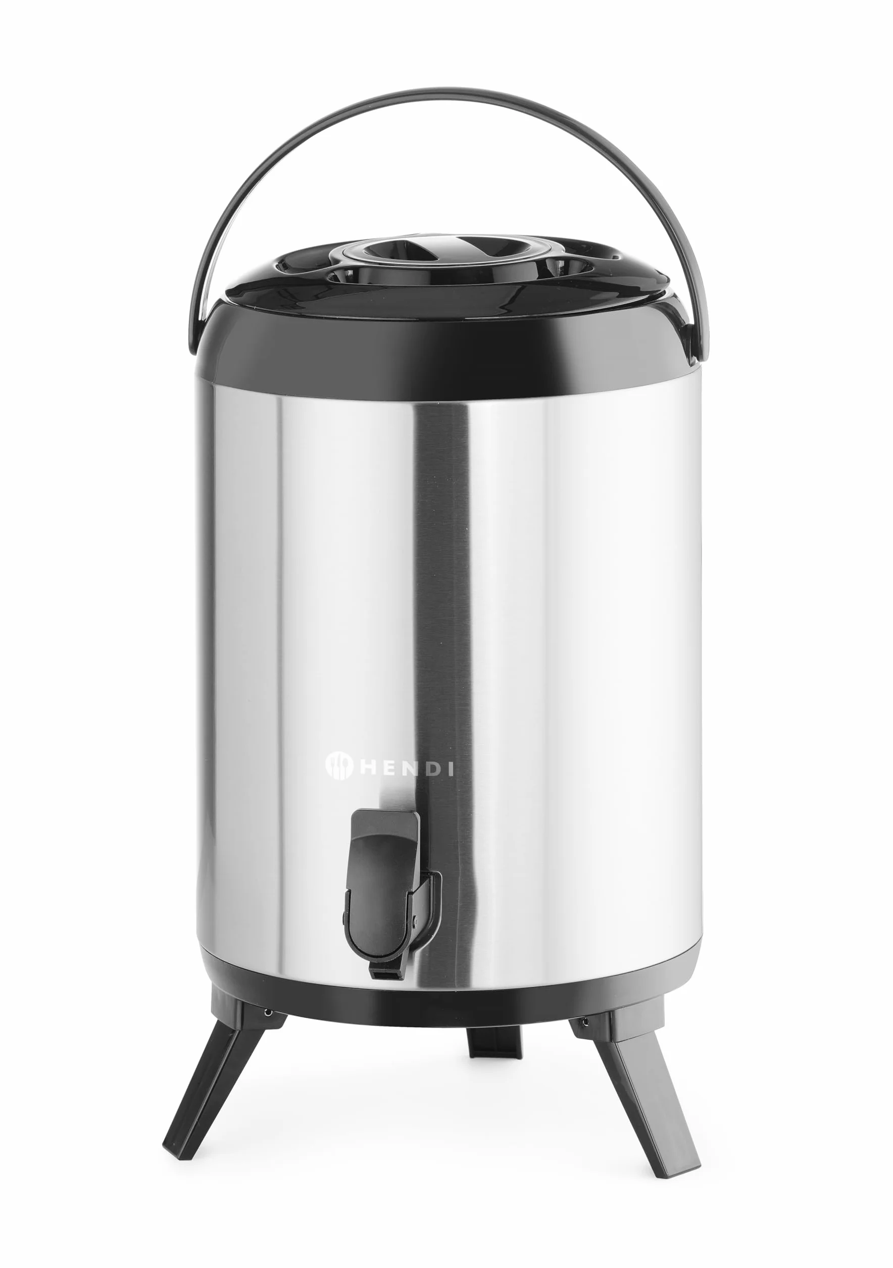 HENDI Distributore acqua calda e fredda portatile, 9L, acciaio inox, -10° a 100°C, ø226x350mm