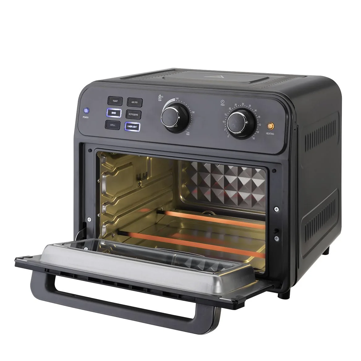 Bimar B220 Friggitrice ad aria, Fornetto elettrico cottura Air Fry, Forno elettrico Prontoforno ventilato 22 litri, Potenza 1800 W, Temperatura max 220°C, 5 programmi di cottura, Frittura senza olio