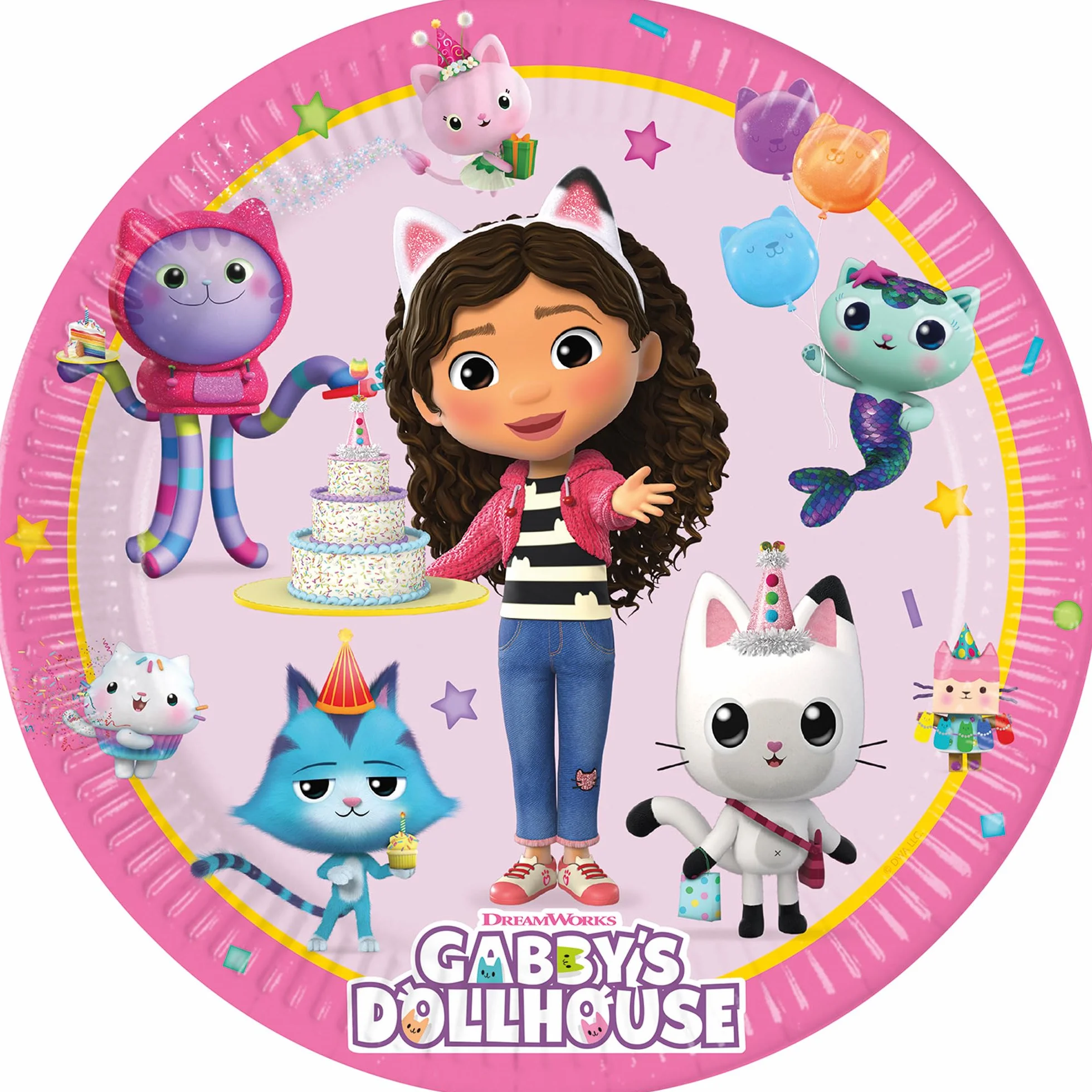 Procos Set da festa S Gabby's Dollhouse 52 pezzi piatti tazze tovaglioli stoviglie usa e getta set da tavola