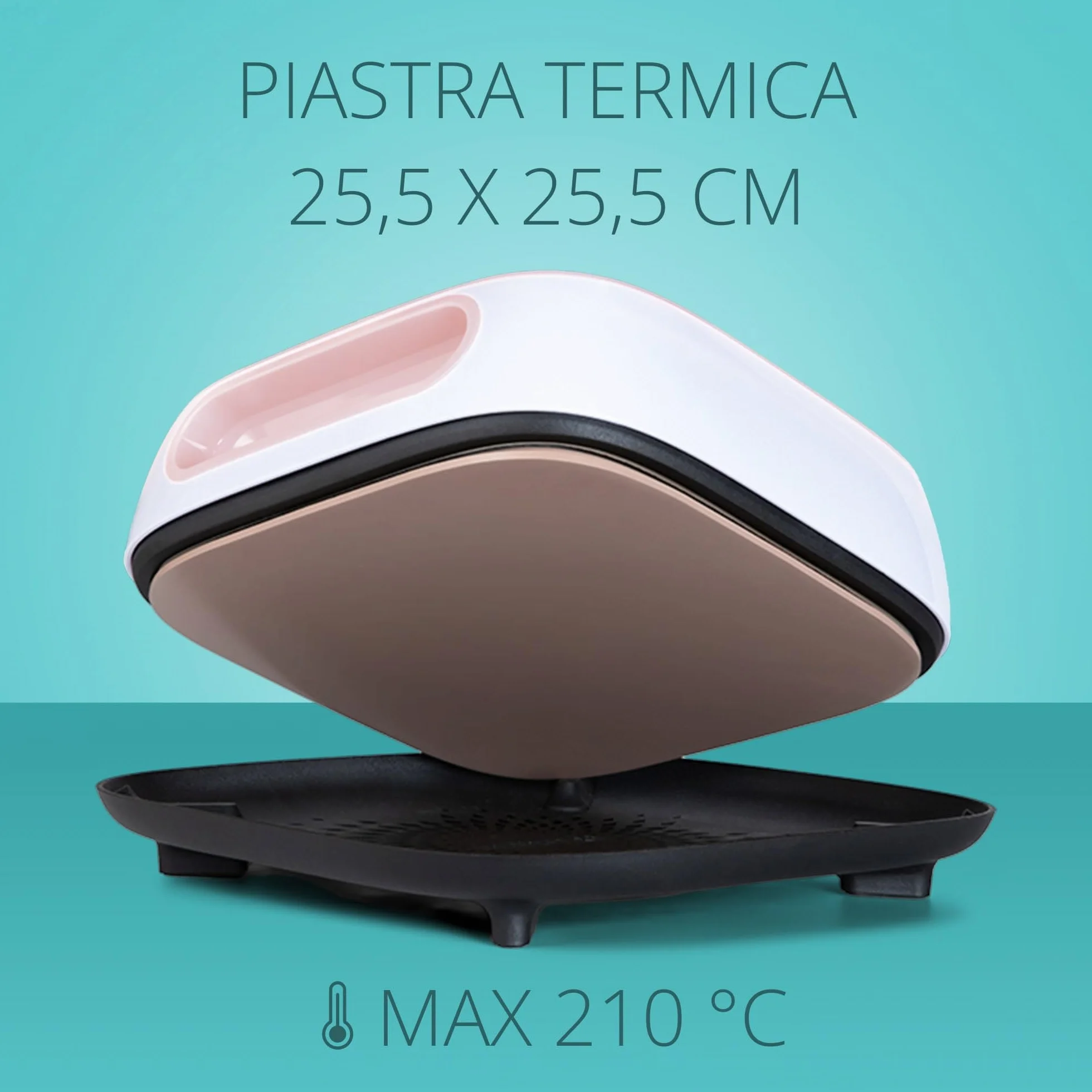 LOKLIK - Pressa a Caldo per Personalizzare T-shirt, Maglioni, Coperte, Asciugamani, Borse Tote, Zaini e Altri Tessuti 25,5 x 25,5 cm - Portatile