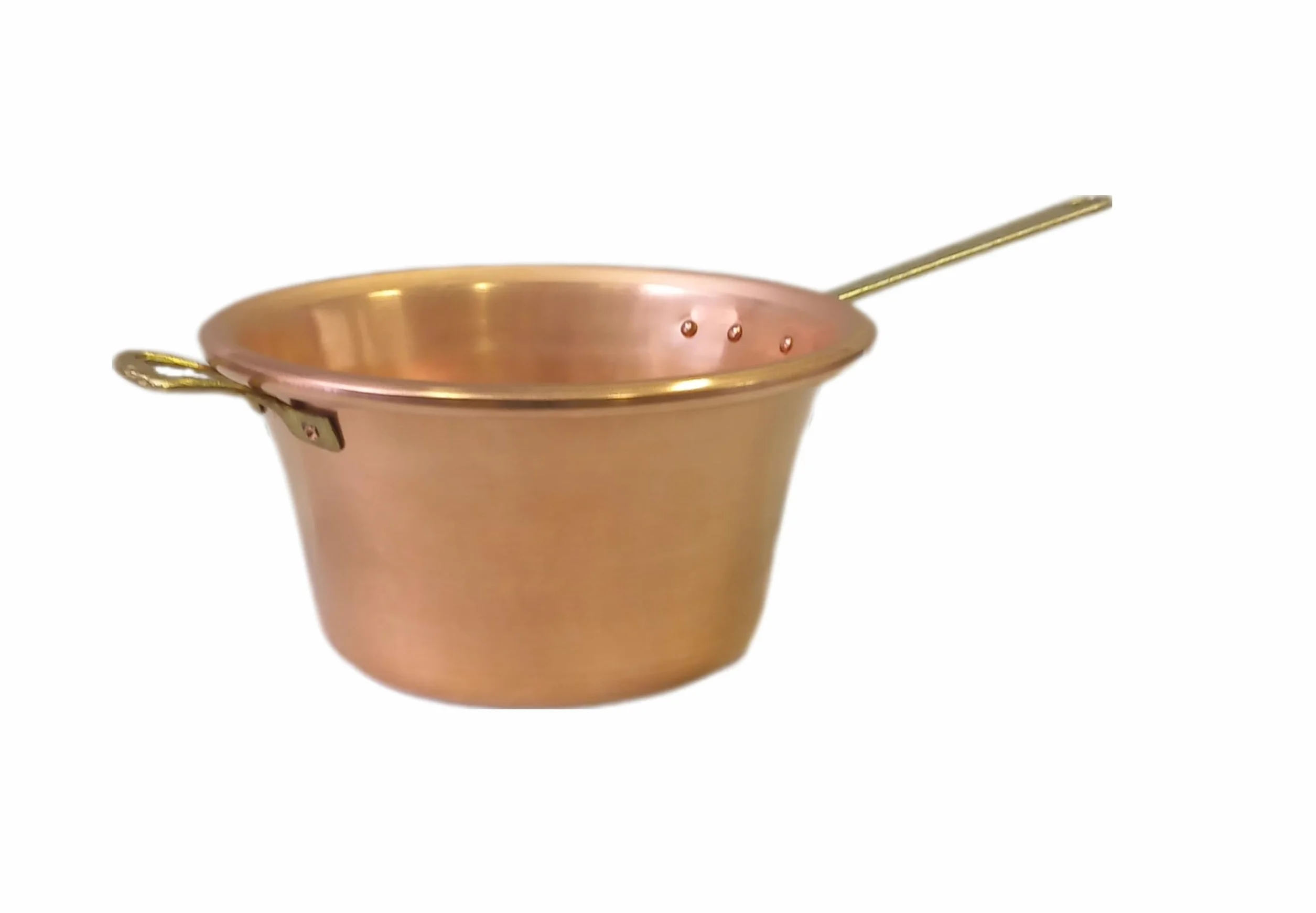 Paiolo in Rame per Polenta Manico in Ottone Diametro 26cm