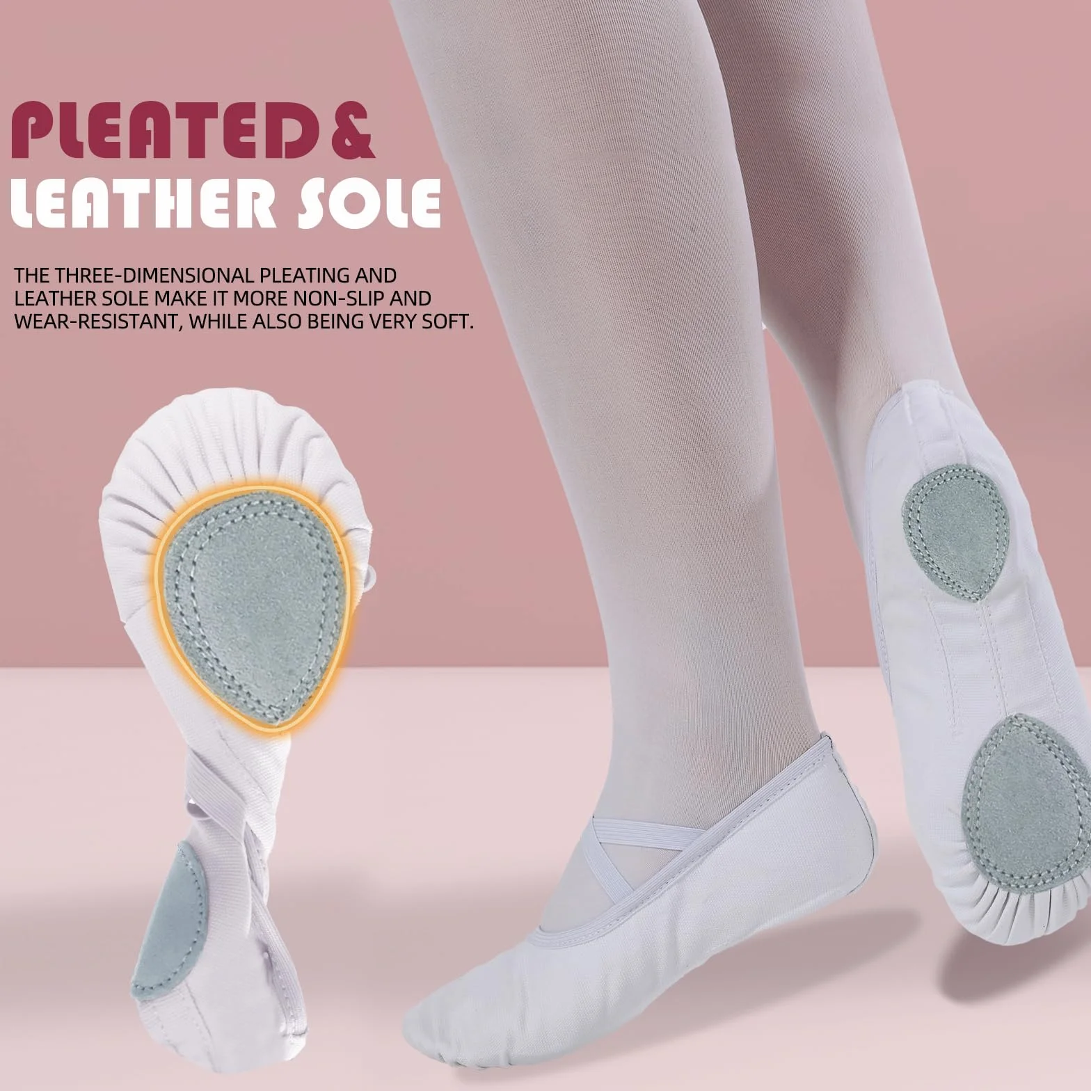 Acfoda Tela Scarpette Ballo Antiscivolo Suola Spezzata Scarpe Danza Donna Ballerina