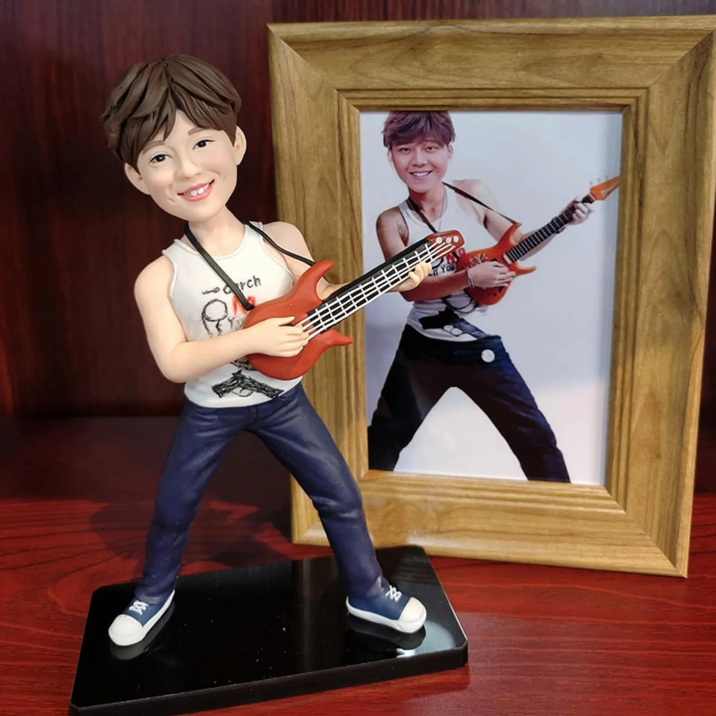 Figura personalizzata Bobble-Heads personalizzata, testa d'onda per adulti, arte personalizzata