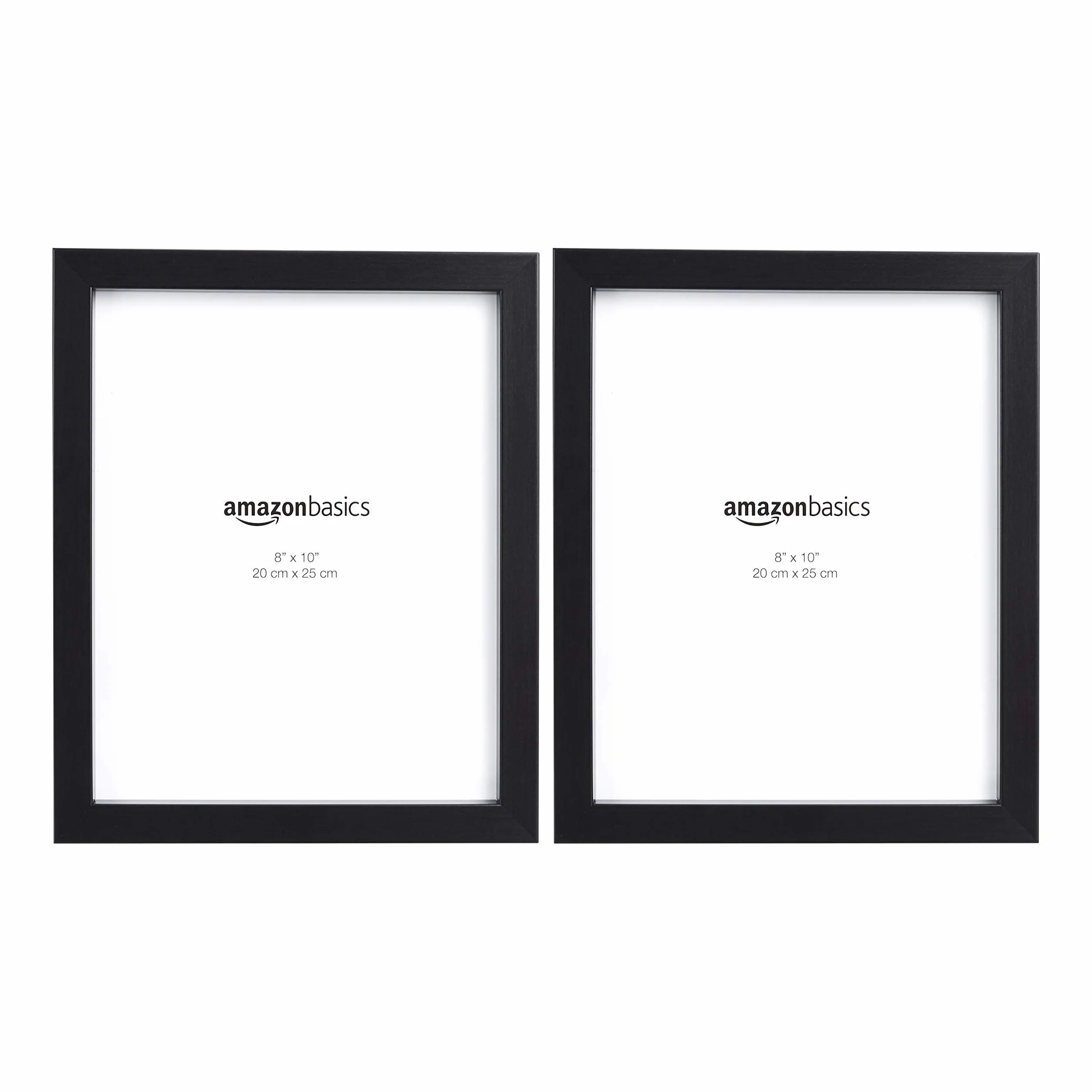 Amazon Basics Rettangolare Cornice per foto 20 x 25 cm Confezione da 2 Nero