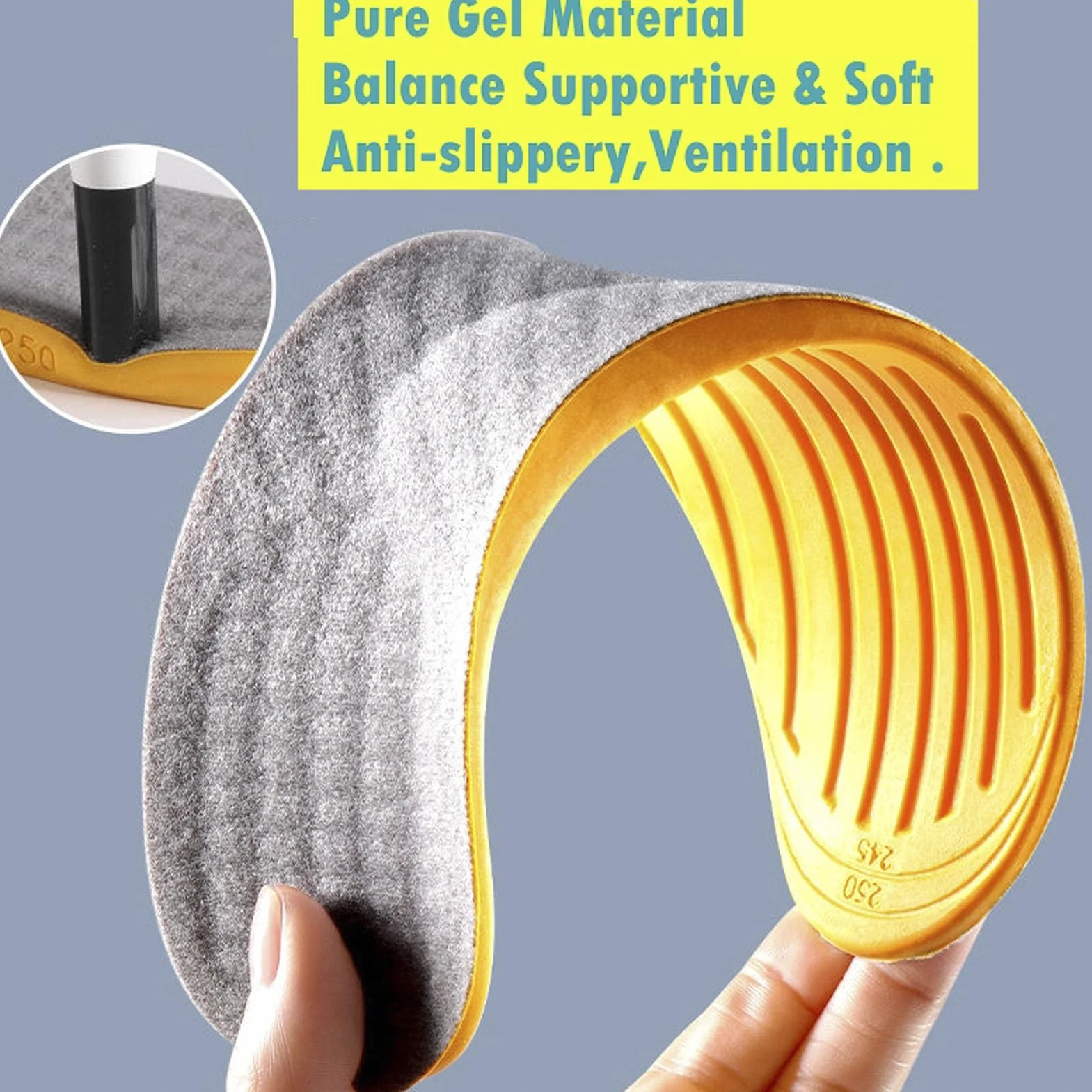 Goofort Solette ortopediche per correggere la postura, 4 in 1, in gel, per donne e uomini, fascite plantare, pronazione, piedi piatti, supporto per arco alto, metatarsalgia X/O, valgo, varo