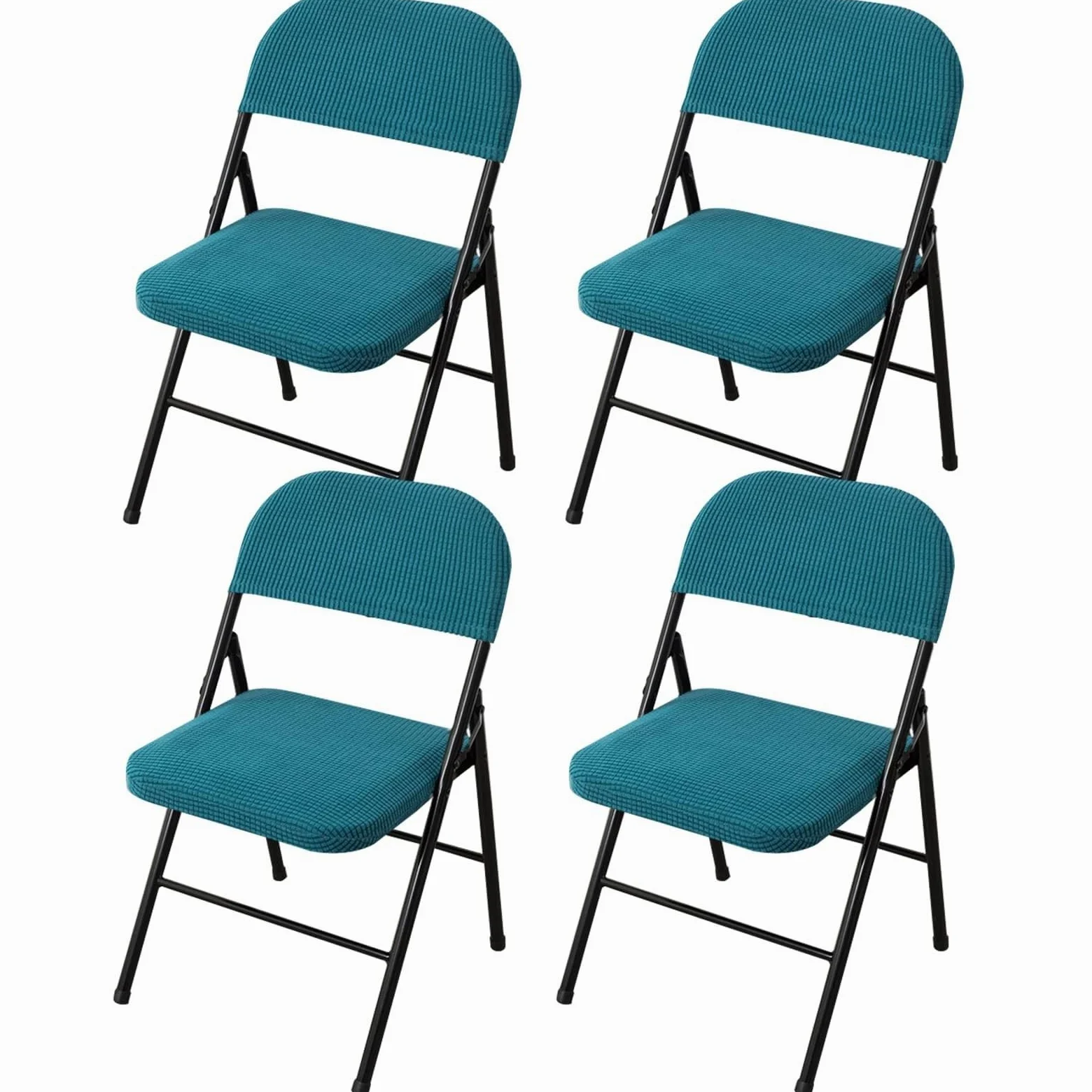 Set di 2 coprisedia elastici per sedie da ufficio, cucina e sala da pranzo, proteggono e decorano con un design elegante (144 pezzi)