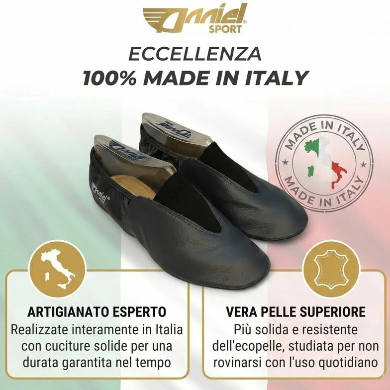 Anniel Scarpe Ginnastica Artistica in Pelle Suola Gomma Made in Italy