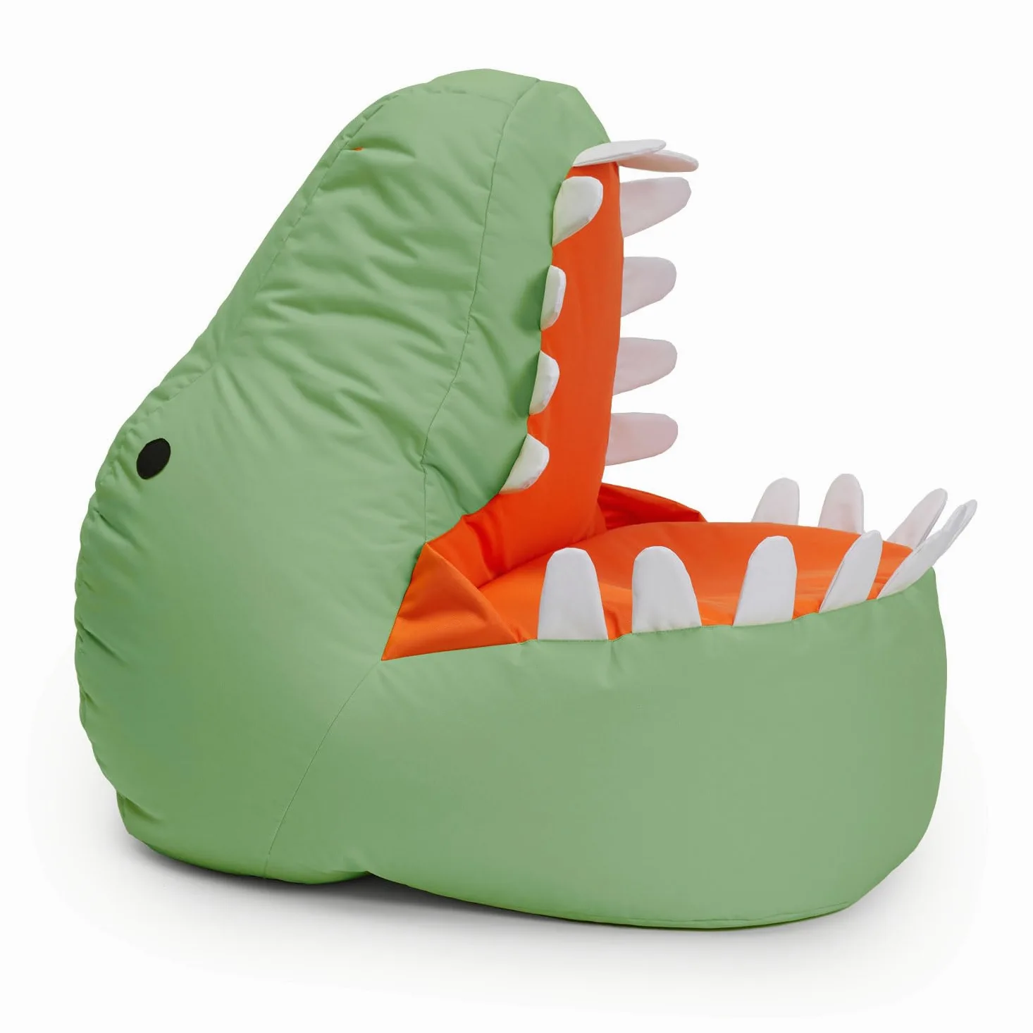 Lumaland Pouf Dino Animal Design | Pouf per interni ed esterni per bambini | Combinabile con gli amici di Animal Line | 90 x 90 x 70 cm [verde]