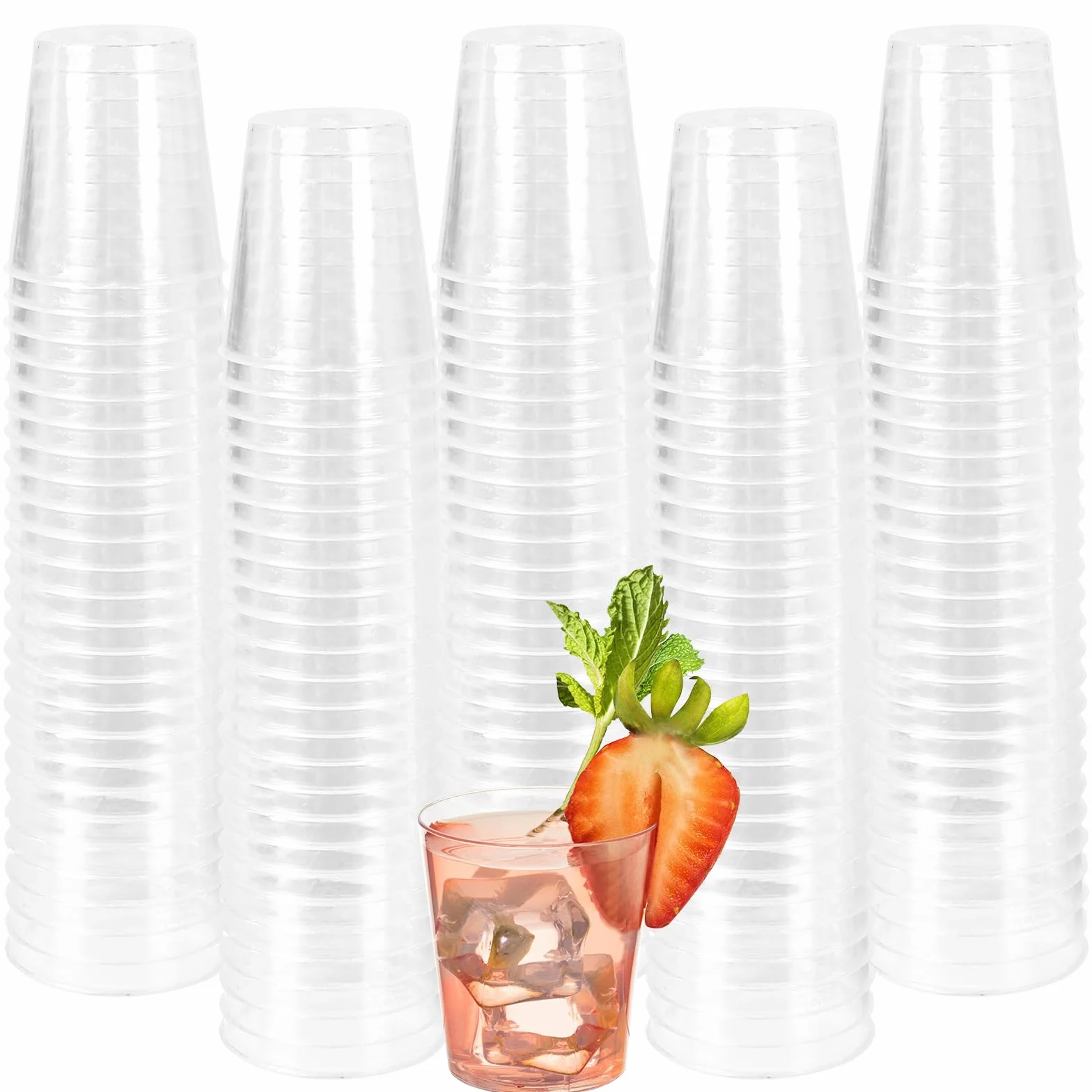 Bicchieri in Plastica 30ml/3CL Trasparente Riutilizzabili 150 pezzi per Festa