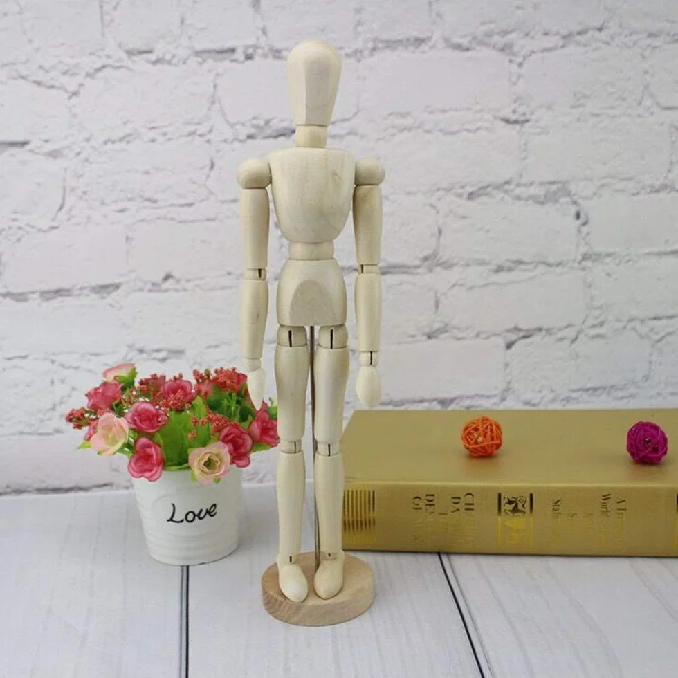 Manichino per Disegno Modello di Legno 8 Pollici Manikin Articolato per Artisti
