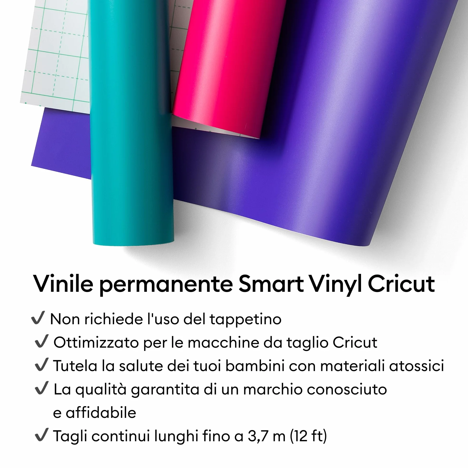Cricut Smart Vinyl Vinile Permanente Campionatore 33x61 cm Confezione da 6