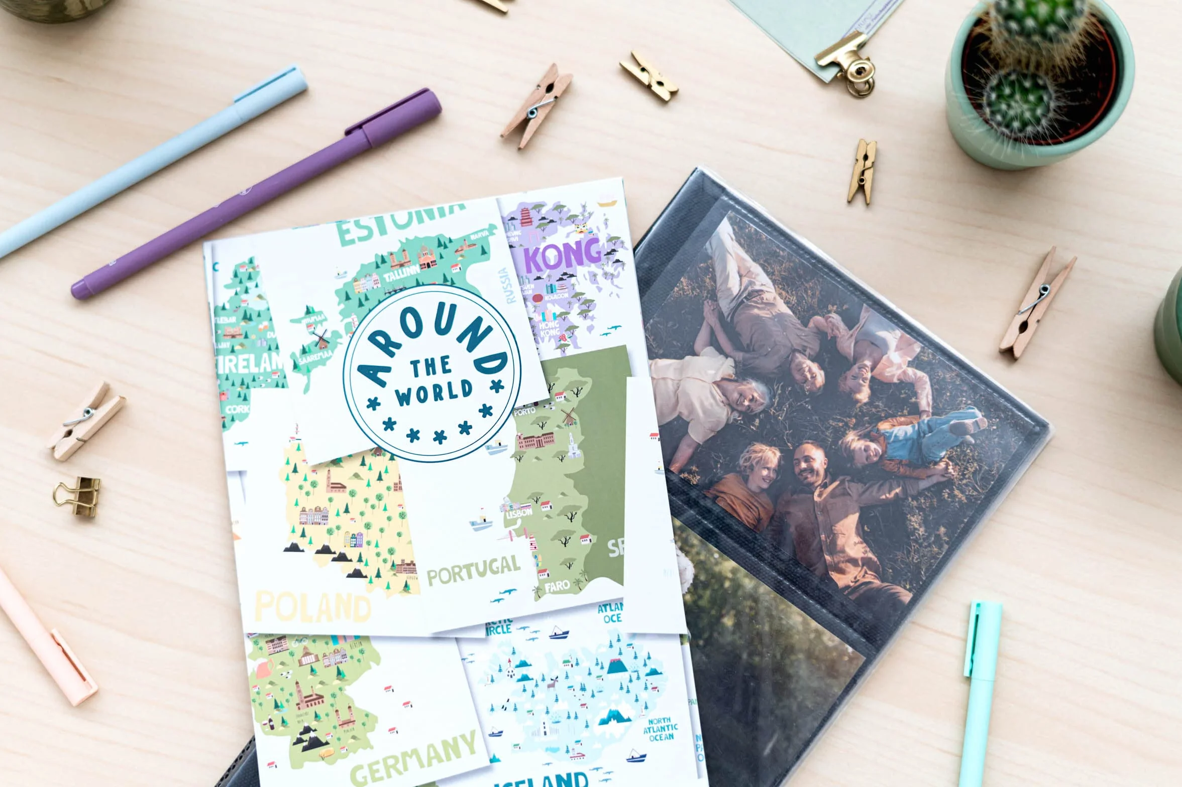 Grupo Erik Album Fotografico 10x15 cm Around the World - Album Foto con 96 Tasche, 3 per Pagina, Copertina Flessibile