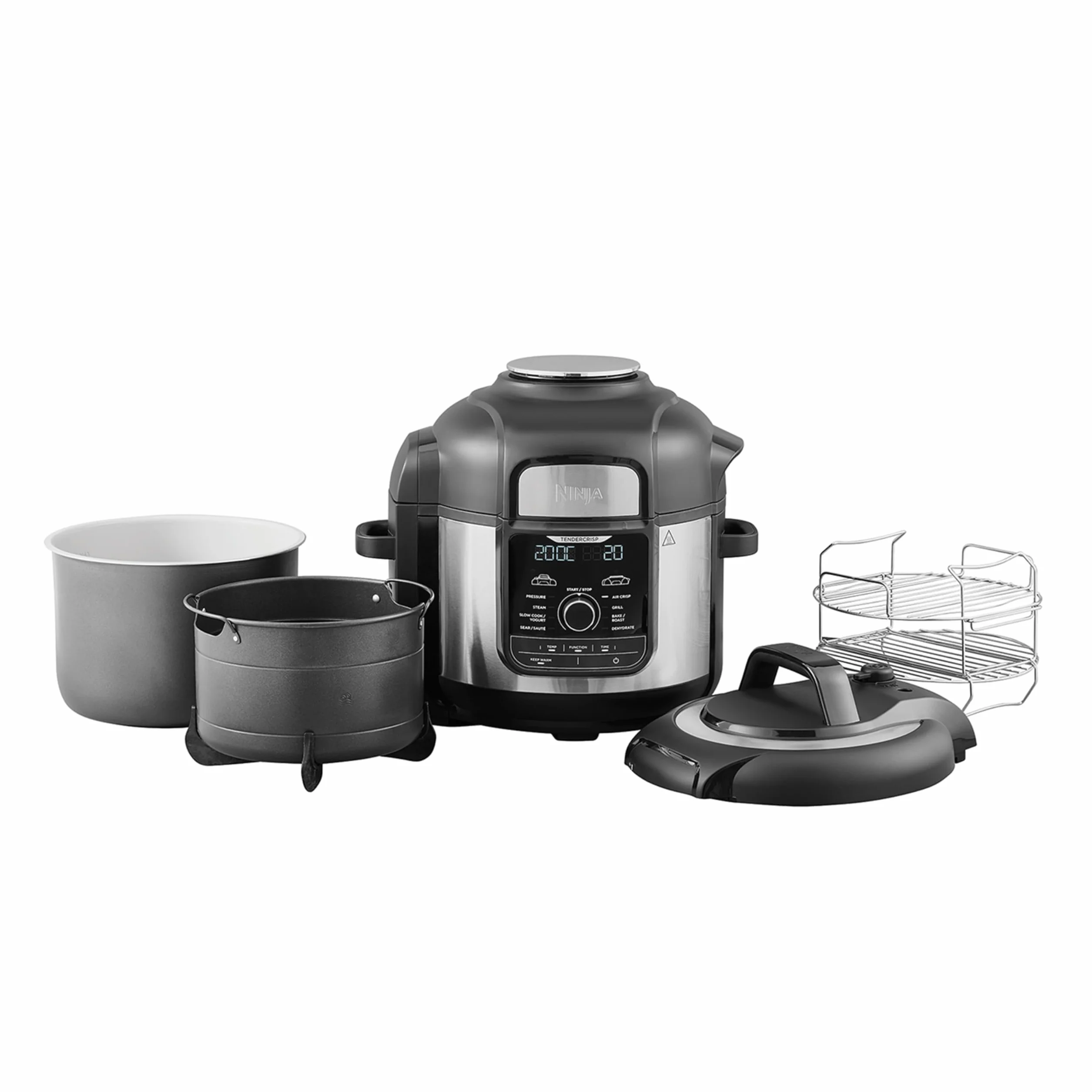 Ninja Foodi MAX Multicooker 9 in 1 7.5L OP500EU Acciaio Satinato Nero