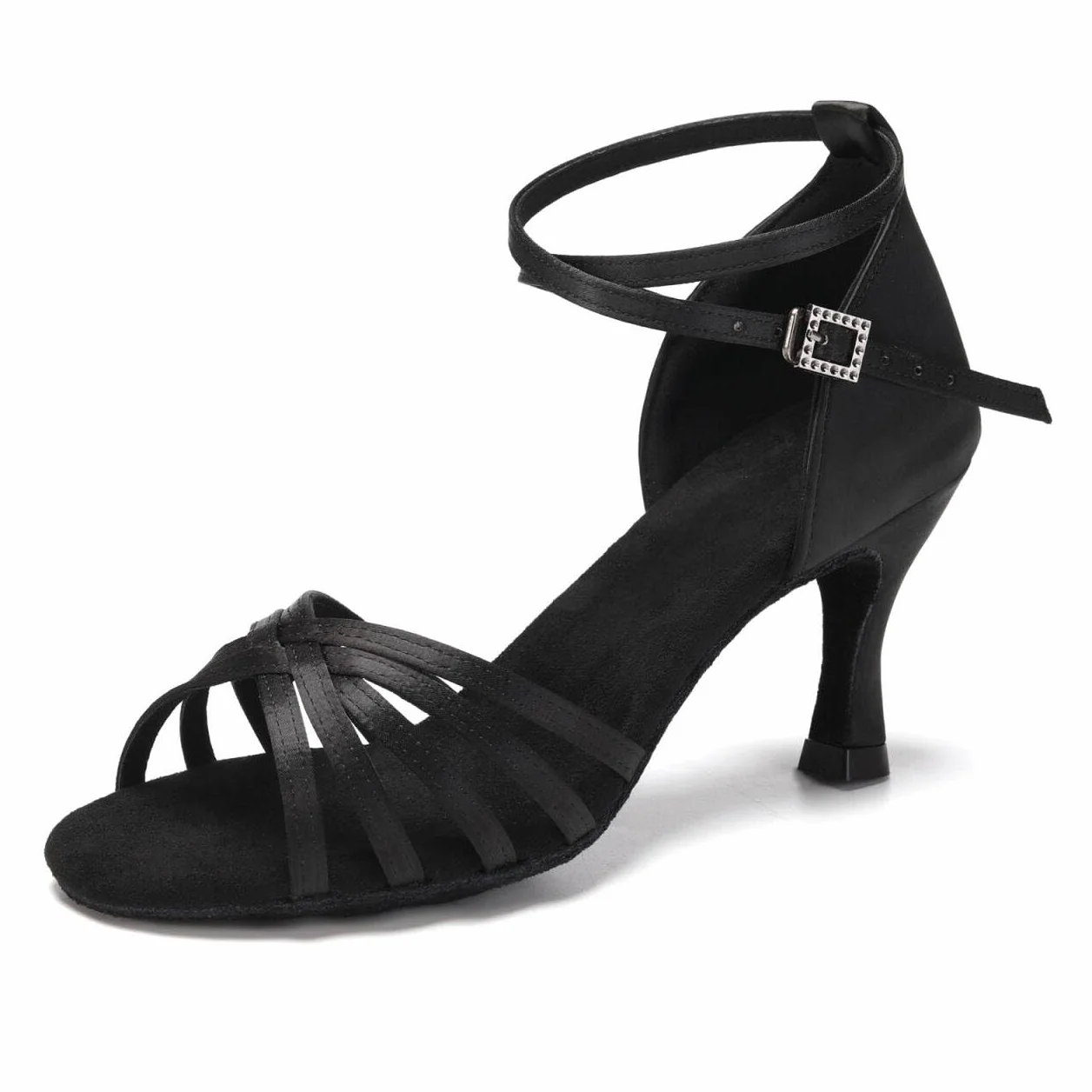 Scarpe da Ballo Latino Americano Donna in Raso Scarpe Ballo Salsa da Sala Modello-802QB