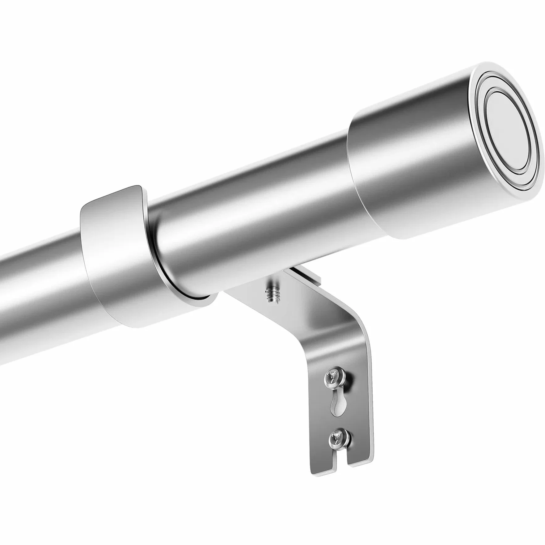 Bastoni Per Tende In Acciaio Inox 84-143CM Argento Camera Da Letto Soggiorno