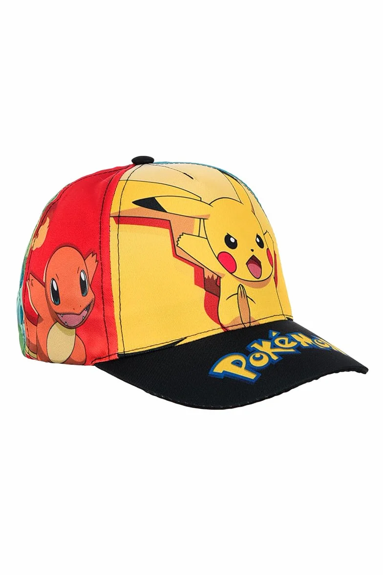 Pokémon Cappello Baseball per Ragazzi, Pikachu Bulbasaur Squirtle Charmander Eevee Berretto Estivo Design Classico per Bambini