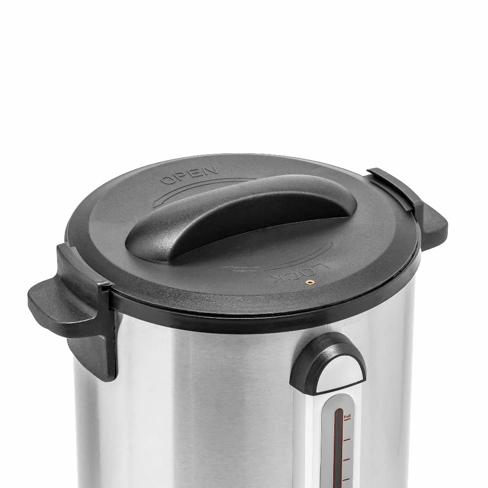 Erogatore di Acqua Calda 15 Litri, Acciaio Inox, Bollitore Acqua Professionale con Rubinetto, Distributore Macchina per Bevande Calde, Tè, per Hotel, Catering, Ristoranti, 1600 W