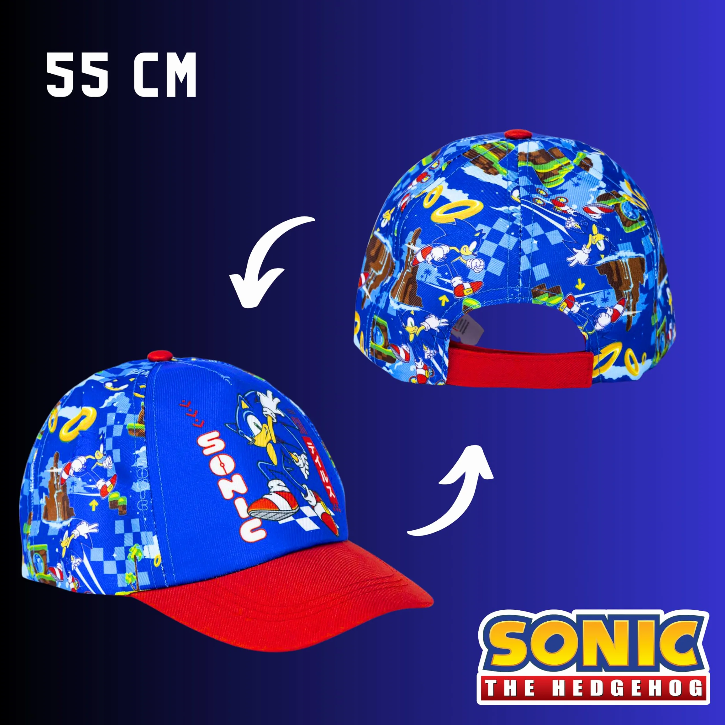Sonic The Hedgehog Cappello per Ragazzi Design Classico Berretto Estivo