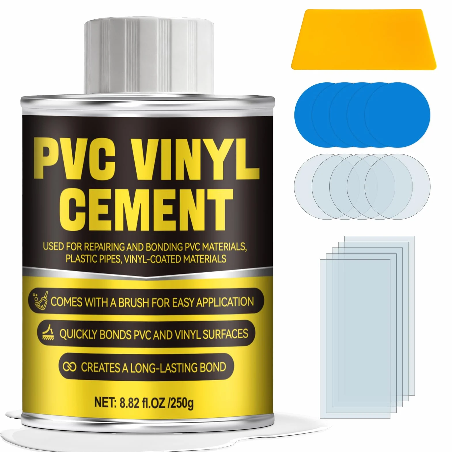 Kit Riparazione Materasso Gonfiabile 250g Colla per Plastica PVC Impermeabile