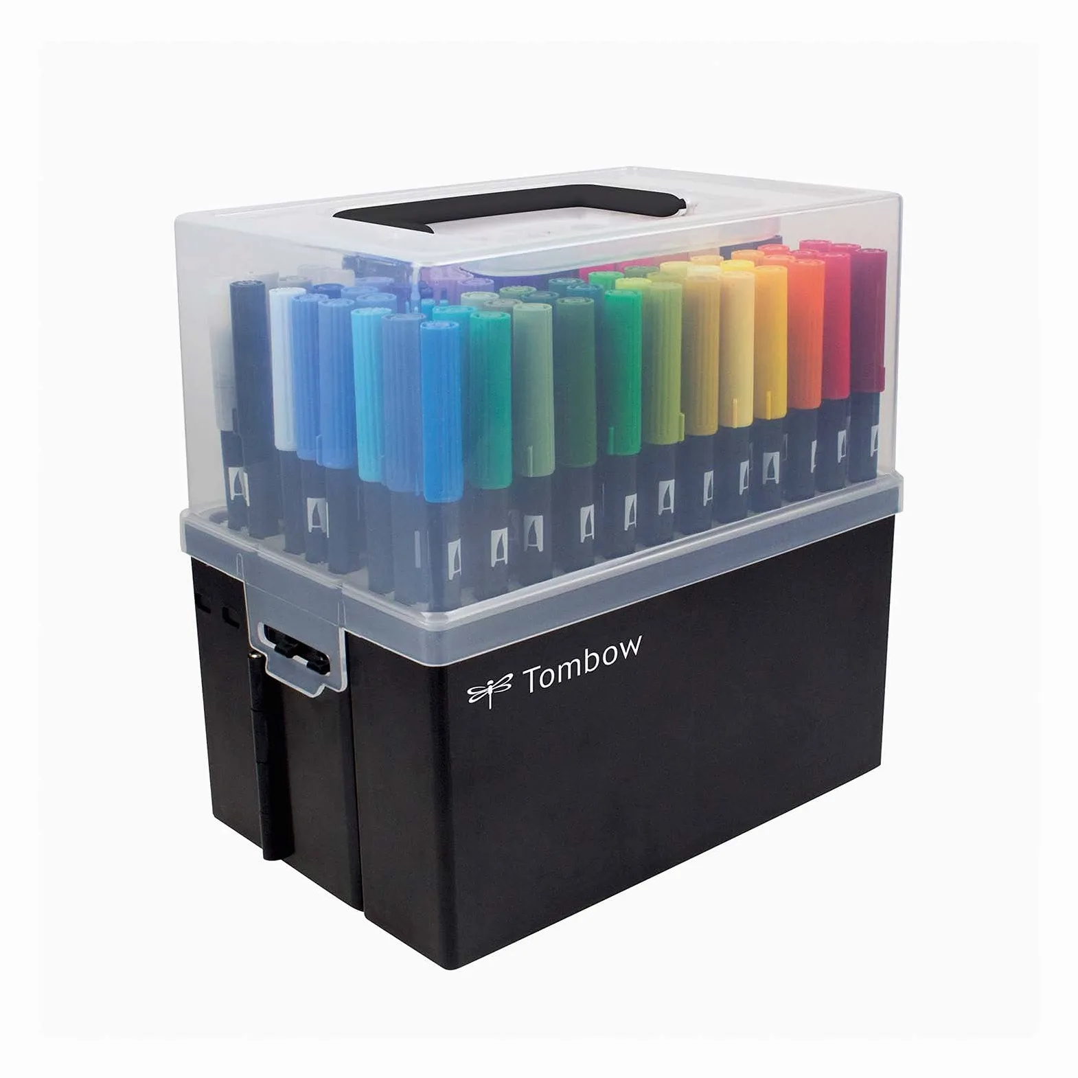 Tombow ABT-108C Dual Brush, Confezione da 107 pennarelli + blender