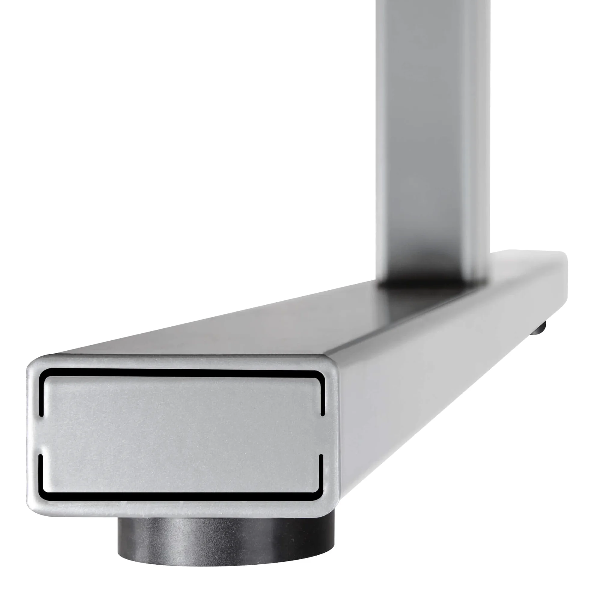 Weber Büroleben GmbH Easy - Tavolo da conferenza a forma di barca, 200 x 100 cm, colore struttura: argento