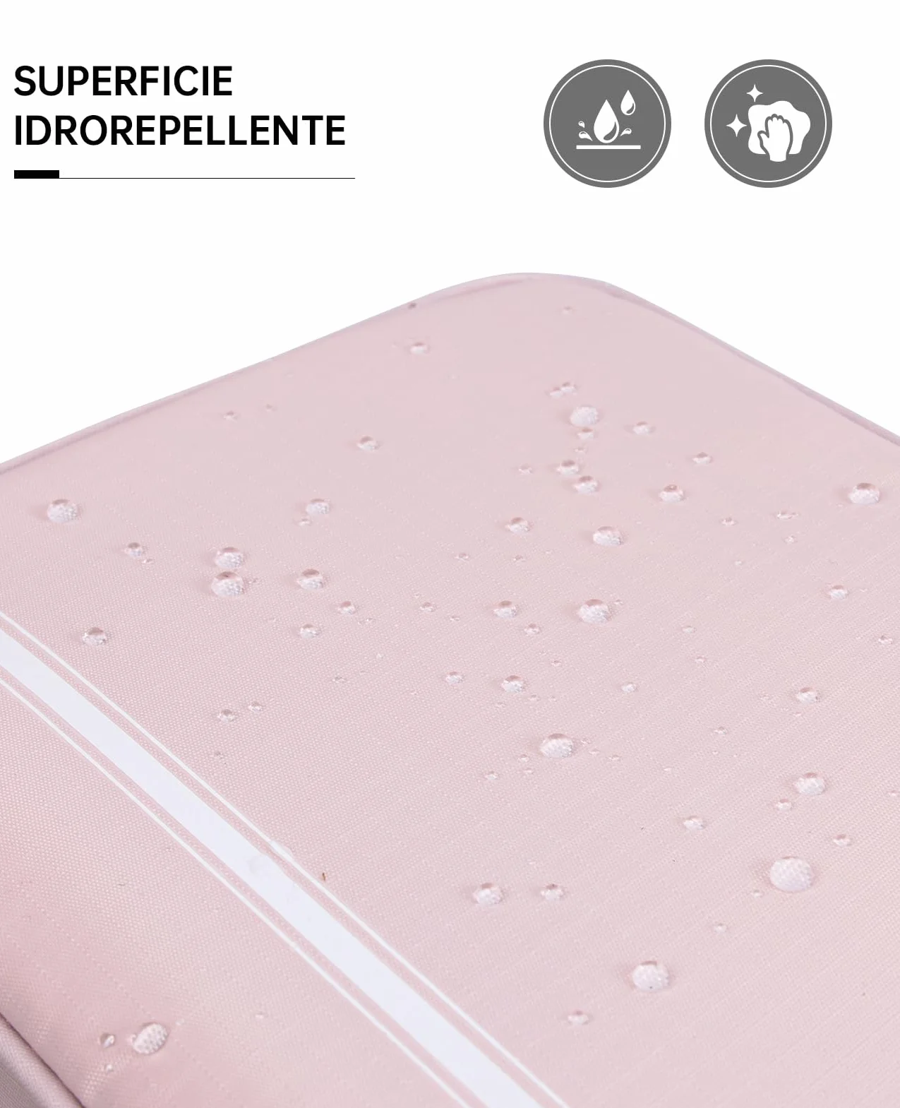 Beauty Case da Viaggio Impermeabile 4 in 1 per Donna, Grande Borsa da Toilette da Appendere