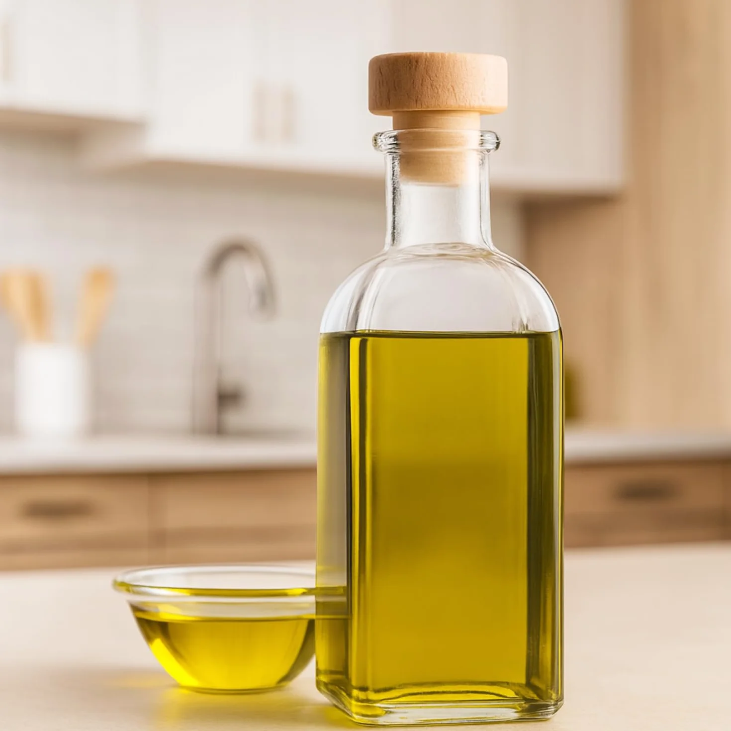 6x Bottiglie in Vetro 500 ml con Tappo in Sughero, Contenitori Vuoti per Olio, Aceto o Liquori
