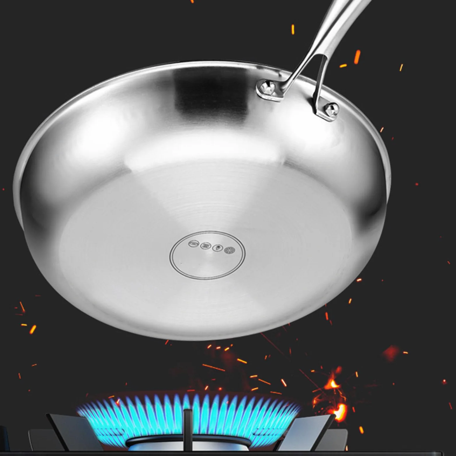 Generico Padella Tegame Multiuso Antigraffio | Tegame Per Induzione Con Coperchio Per Induzione, Fornello Elettrico, Campeggio, Cucina, Ristorante, Cottura Al Forno,