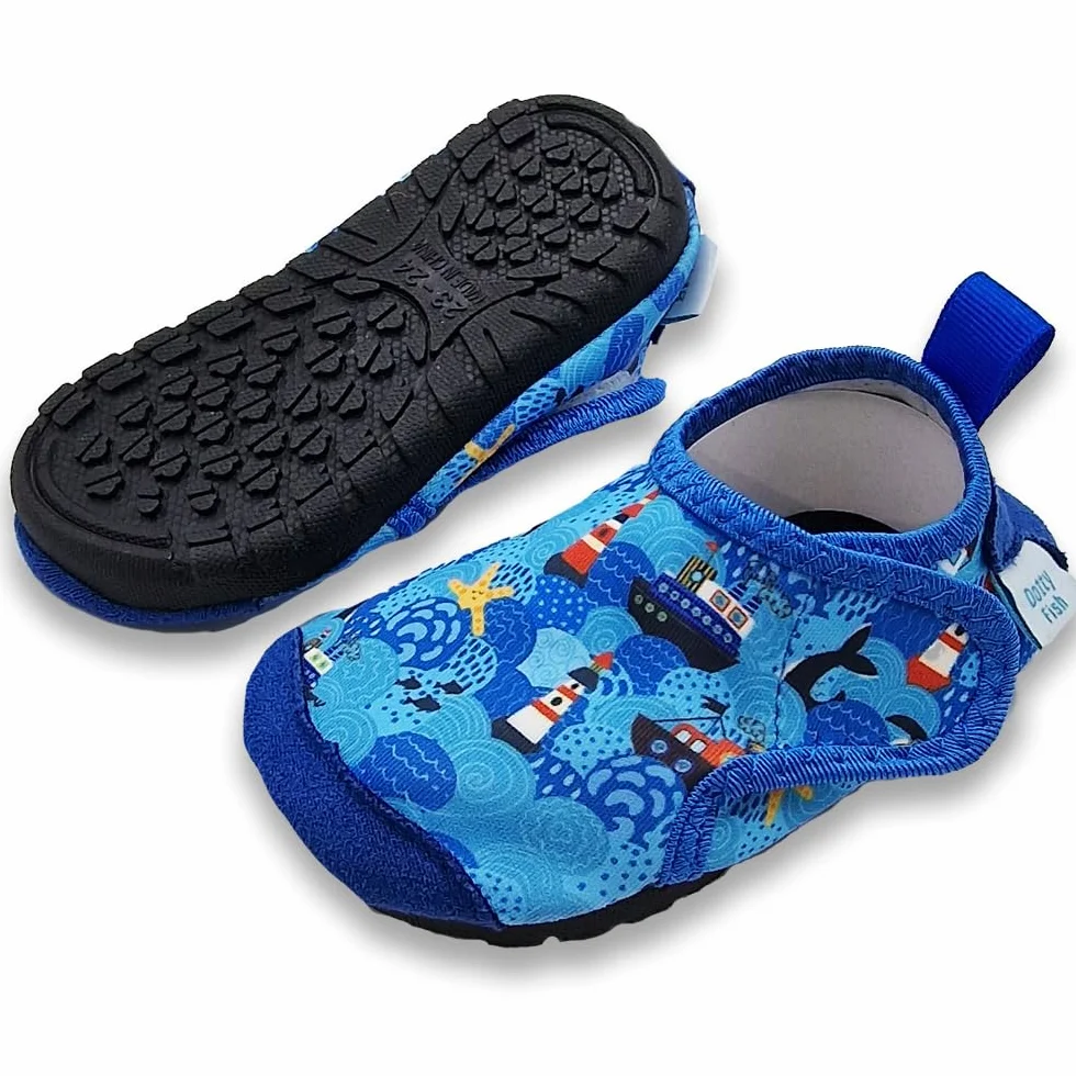 Dotty Fish Scarpe da Acqua Antiscivolo Asciugatura Rapida Suola Barefoot Gomma Flessibile Neonati Bambini