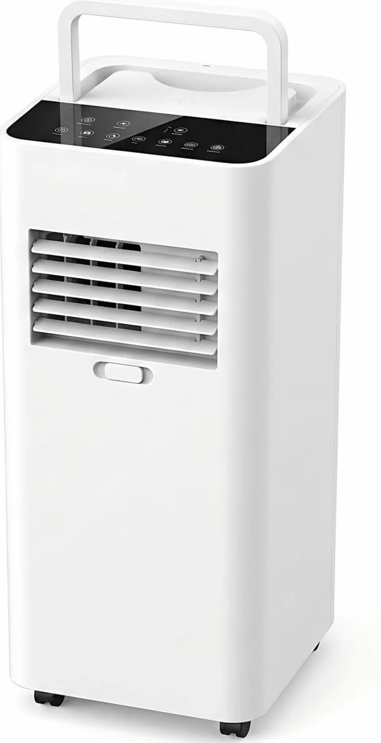 Condizionatore Portatile 7000 BTU per Stanze Fino a 30mq, Raffreddamento Rapido, Deumidificatore, modalità Silenziosa 30dB, Timer 24H, Kit Finestra Incluso