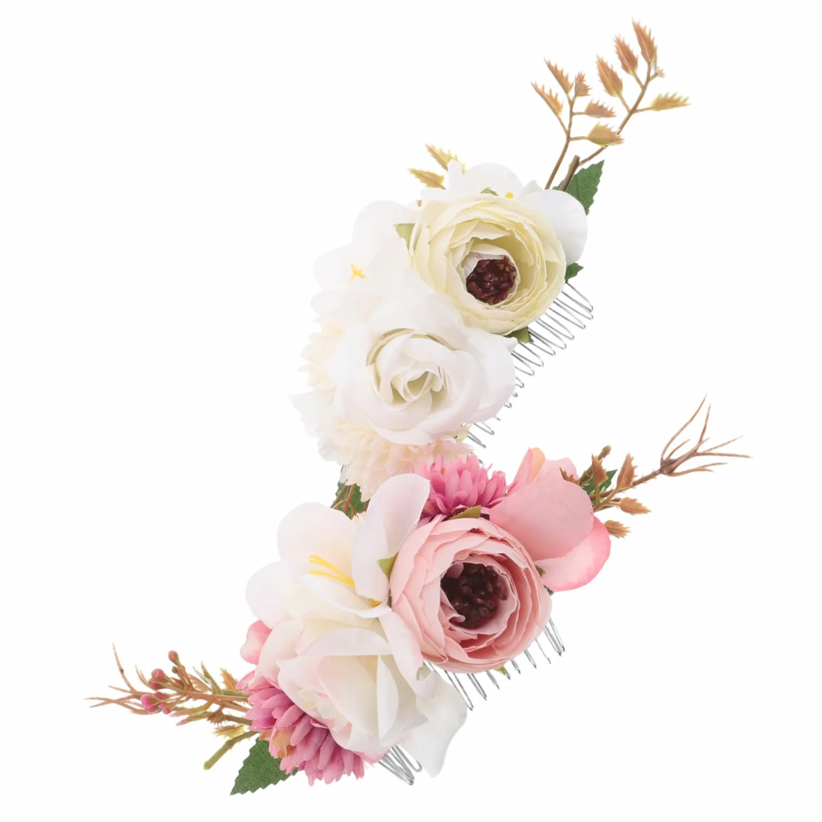 Boho Sposa Pettini Capelli Accessori Floreali Artificiali Fermagli Matrimonio