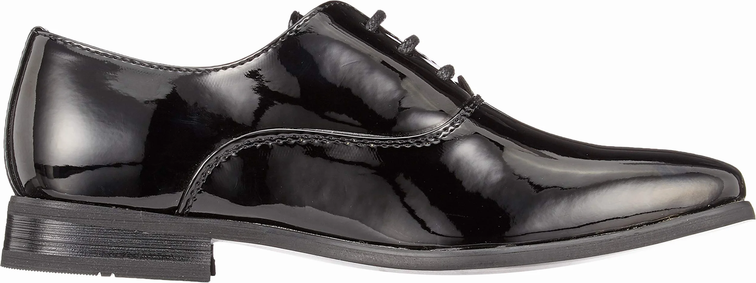 Goor, Scarpe Oxford stringate da bambino, in vernice nera