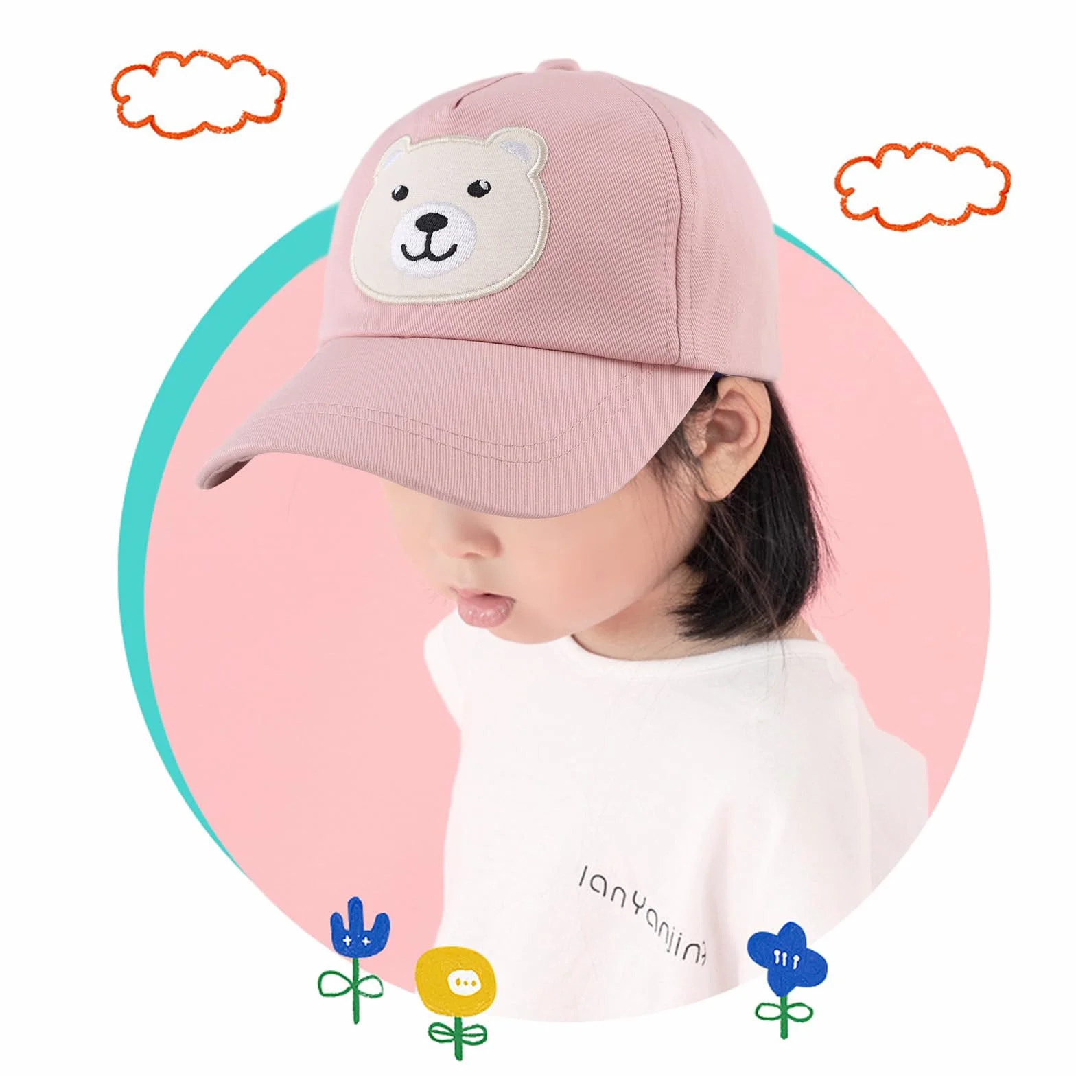 XIAOHAWANG Xiaobawang Cappello Baseball Cotone Dinosauro Bambini Cappelli da Sole 2-6 Anni