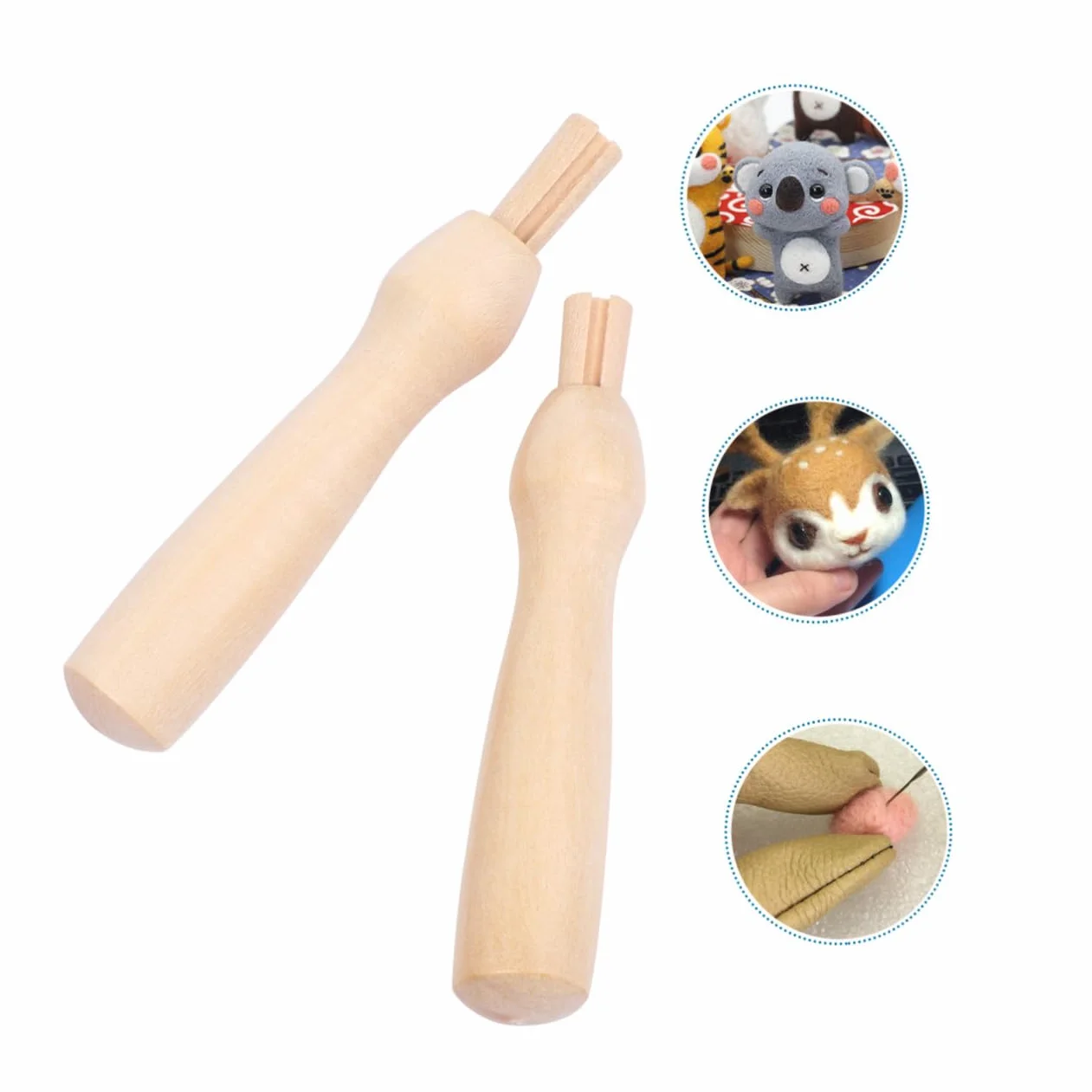 BELLIFFY Kit Di Attrezzi Per Infeltrimento Ad Ago 15 Pezzi Manico Di Legno Bambù