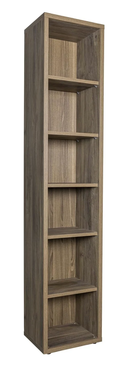 Composad | Ufficio Completo della Linea DAVINCI BRERA, Set di 8 Mobili, Libreria, Vetrina, Cassettiera, Scrivania Angolare, Mobili Ufficio, Colore Noce Brera, Made in Italy