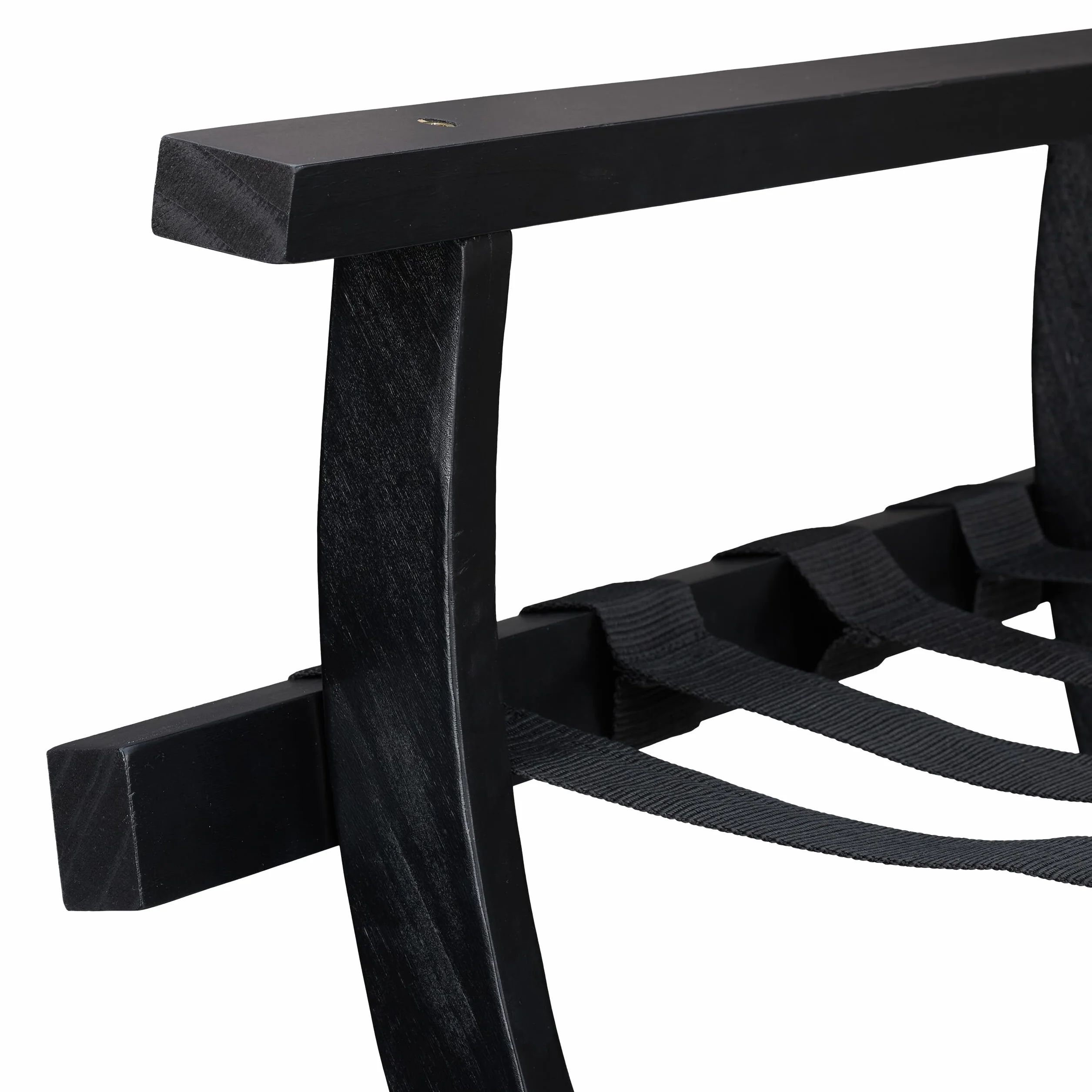 Relaxdays Portavaligie da Camera Stand Reggivaligia in Legno Pieghevole 75x60x41 cm Nero