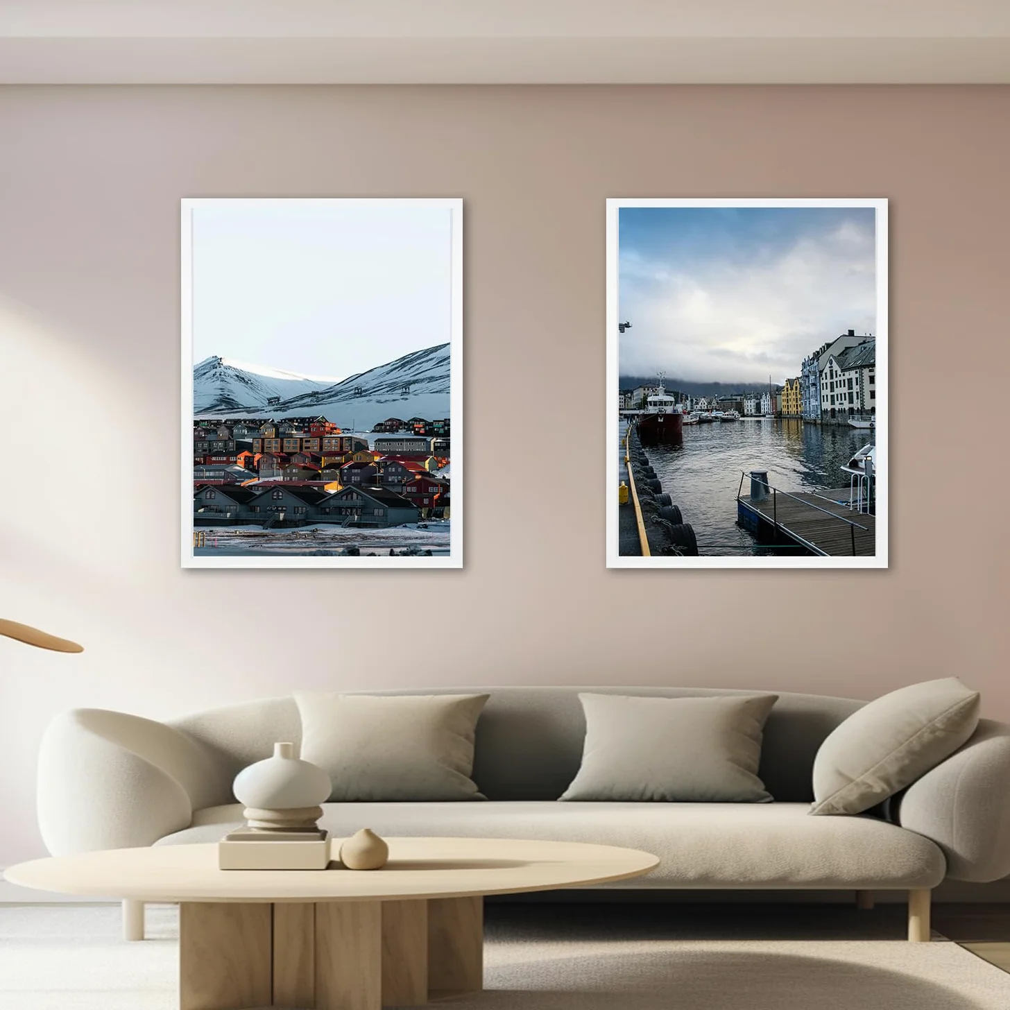 KAIWIN Cornice portafoto da parete e scrivania, bianca, formato A2, 3 pezzi, da appendere, per soggiorno, camera da letto, studio, per foto, opere d'arte e poster