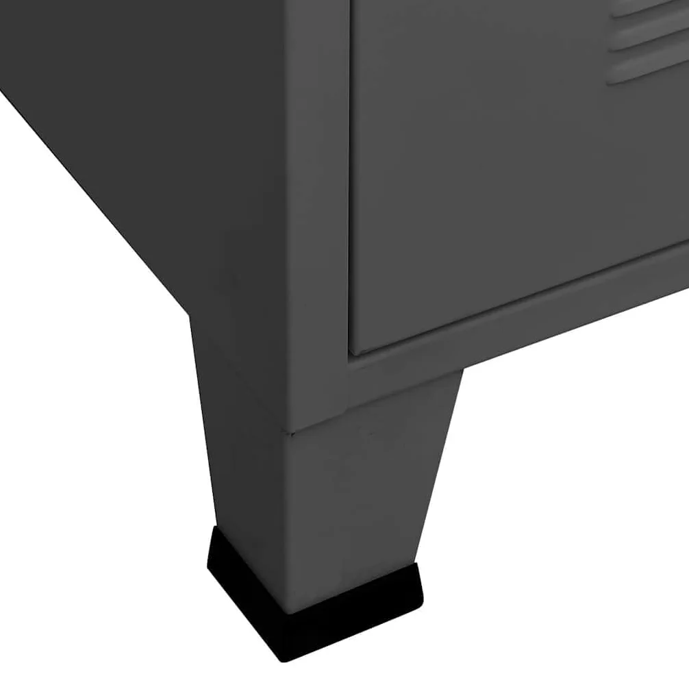 vidaXL Cassettiera Industriale Antracite 78x40x93 cm in Metallo