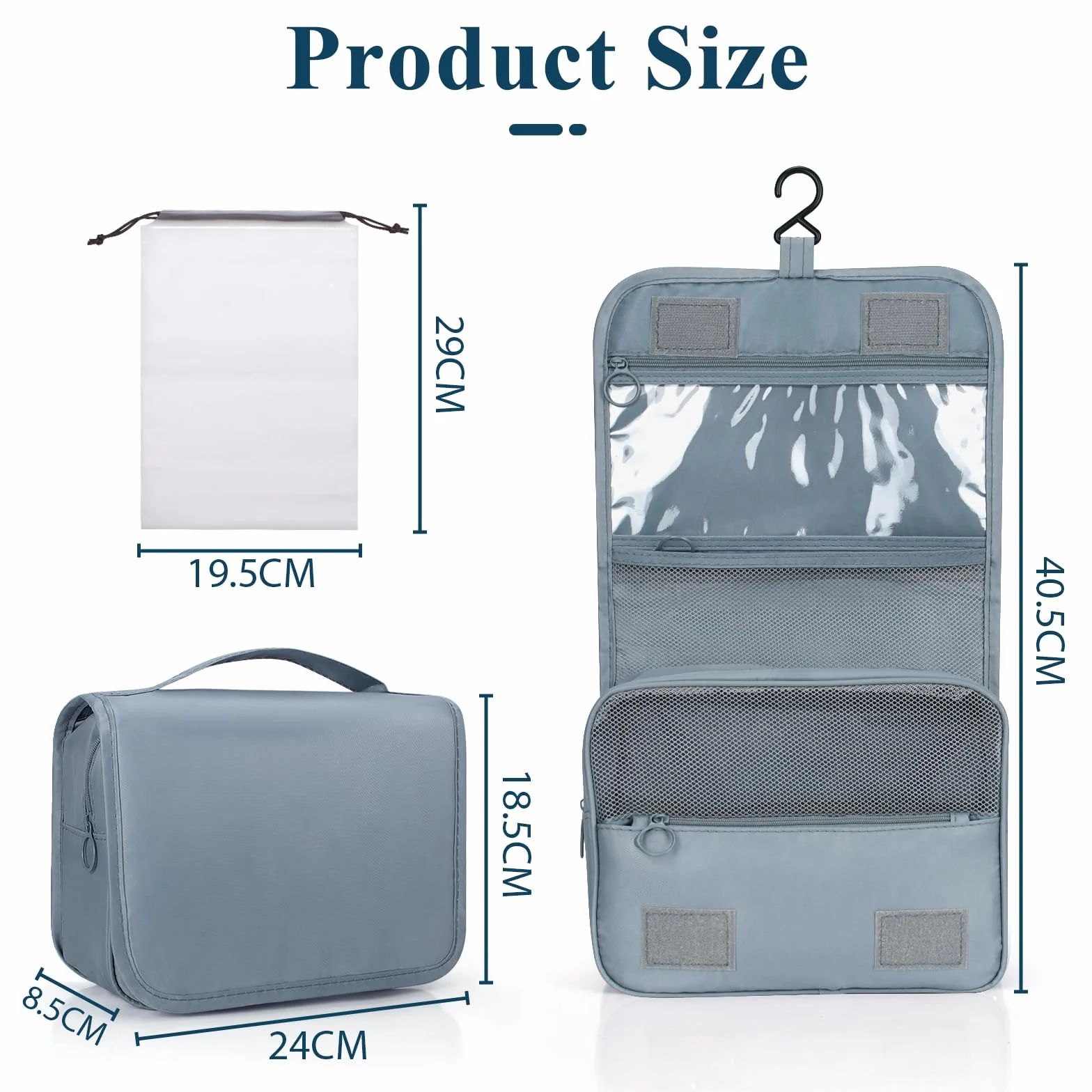 Zivacate Beauty Case da Appendere Borsa da Toilette Impermeabile Portatile Pieghevole Porta Trucchi