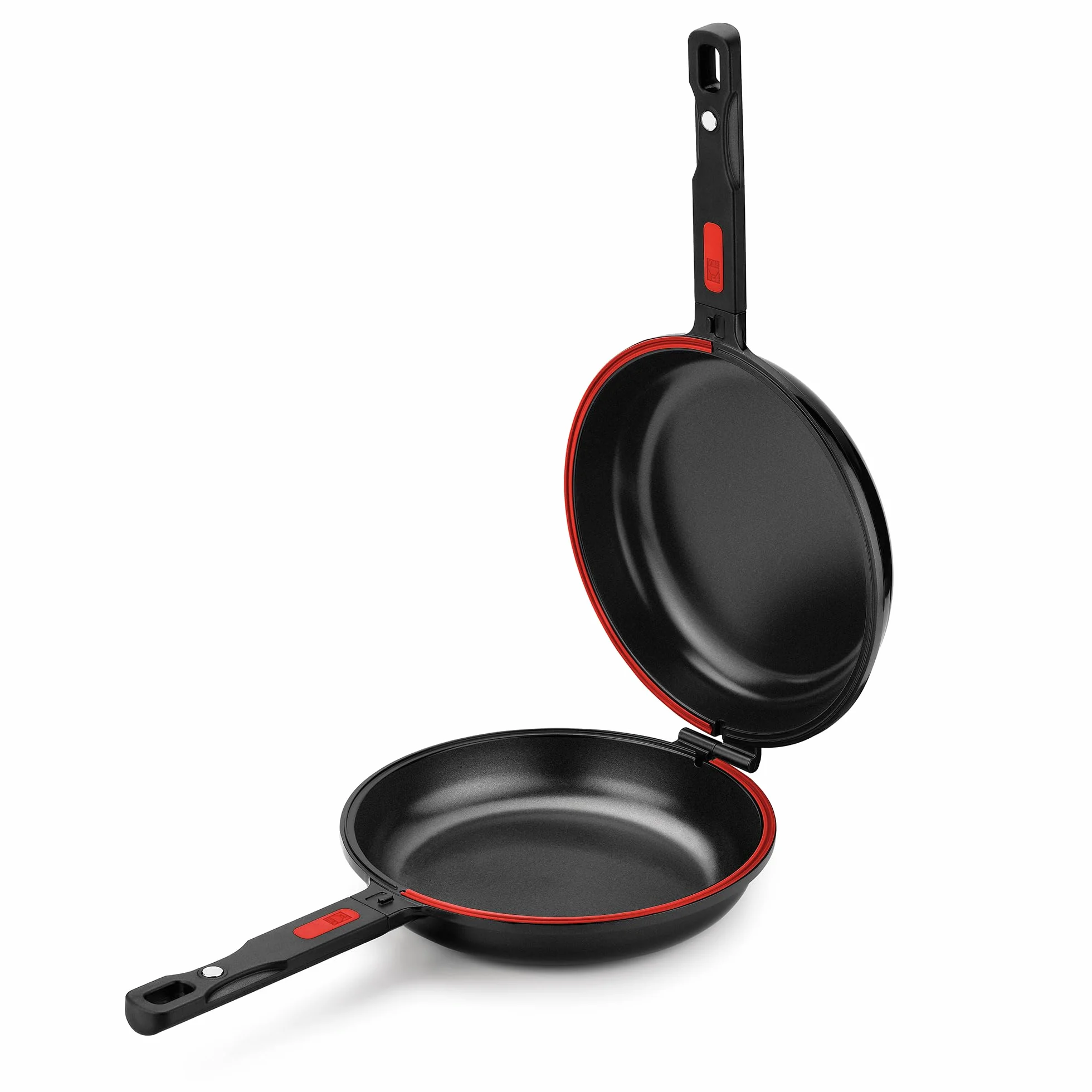 BRA Dupla Premiere Padella doppia per frittata in alluminio fuso 24 cm antiaderente a triplo strato senza PFOA