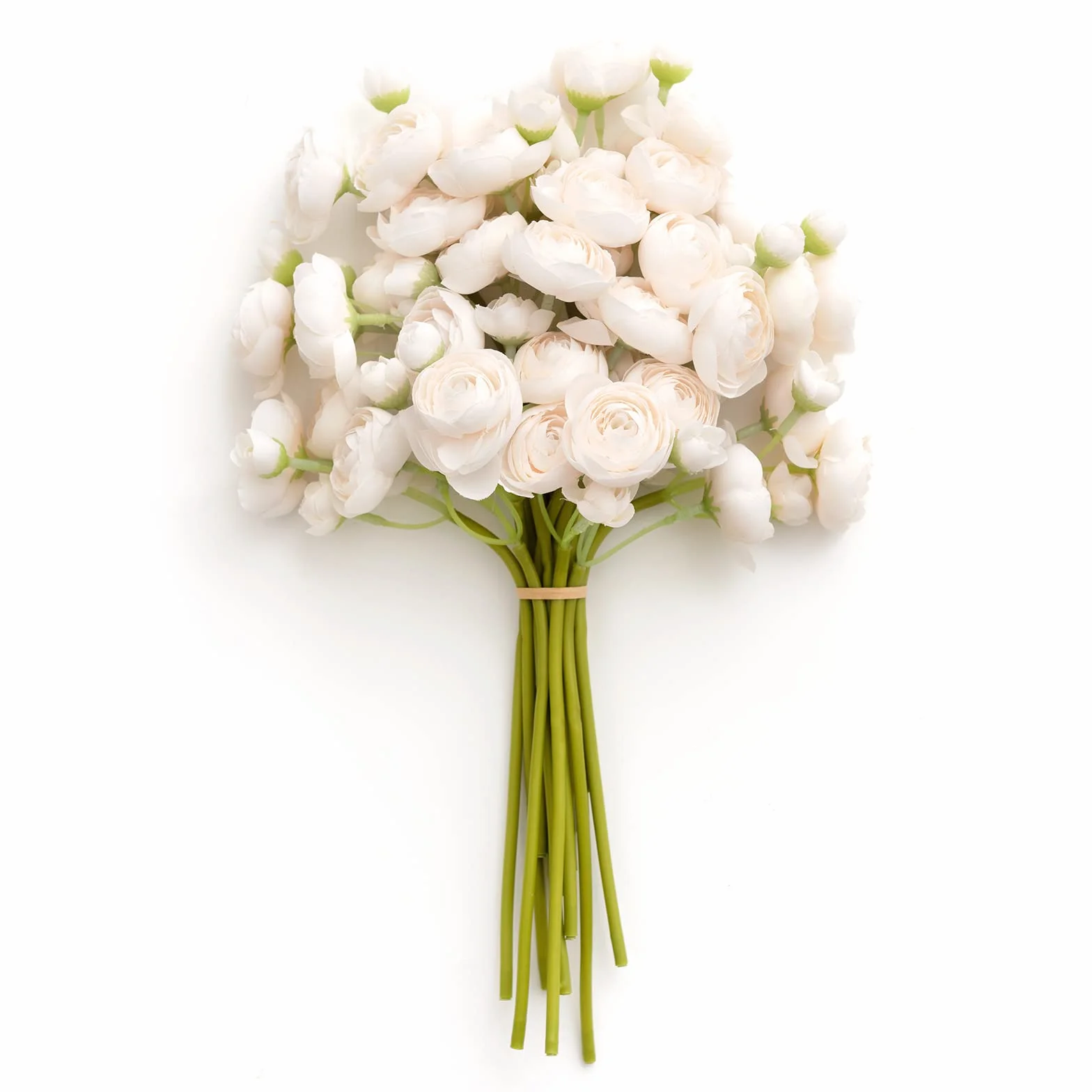 Ling's moment Ranuncolo artificiale, mini ranuncolo in finta seta, per bouquet fai da te, fiori finti per matrimoni, centrotavola, decorazioni per addio al nubilato, crema