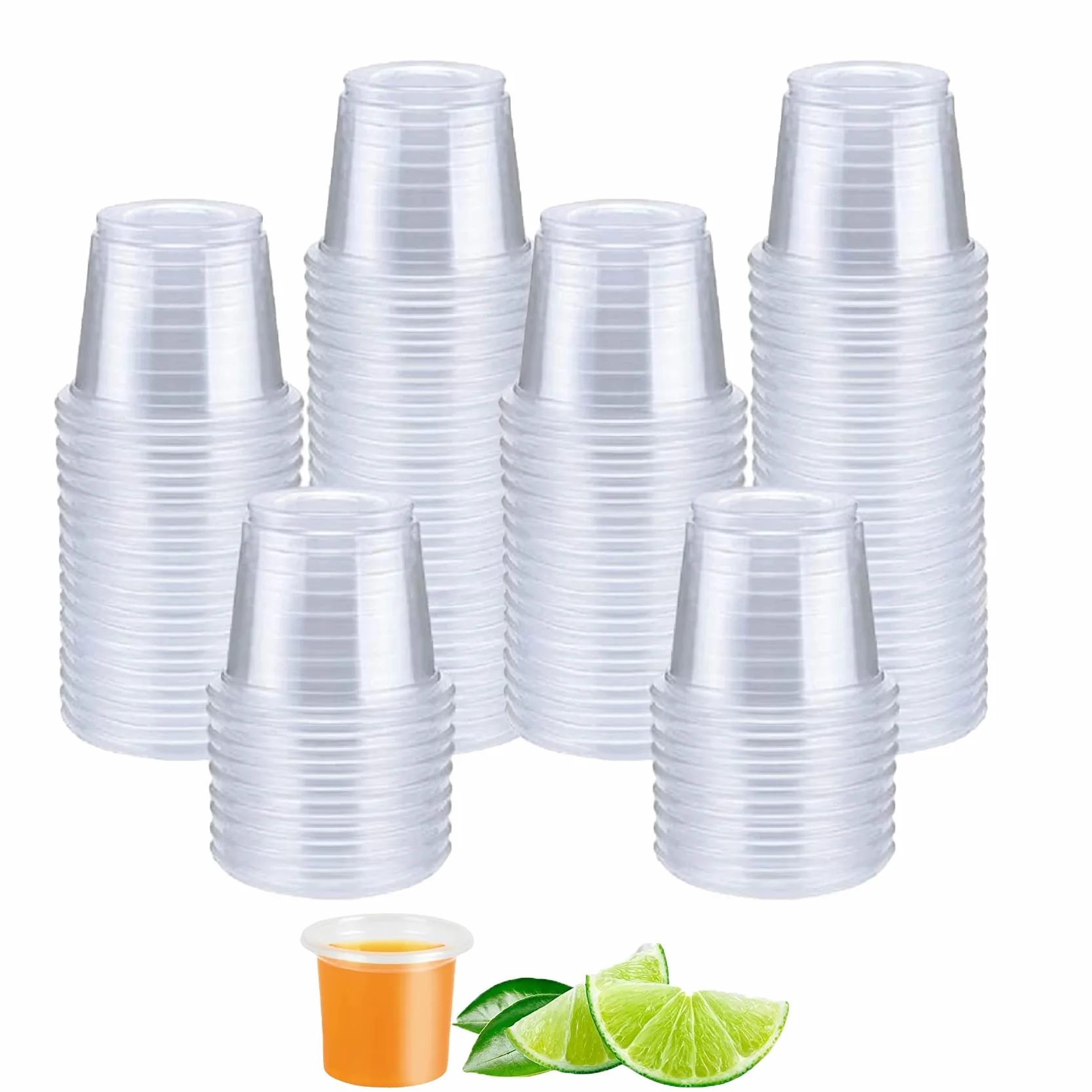 Bicchieri in plastica trasparente 2cl/20ml per Dolci Feste 200 pz