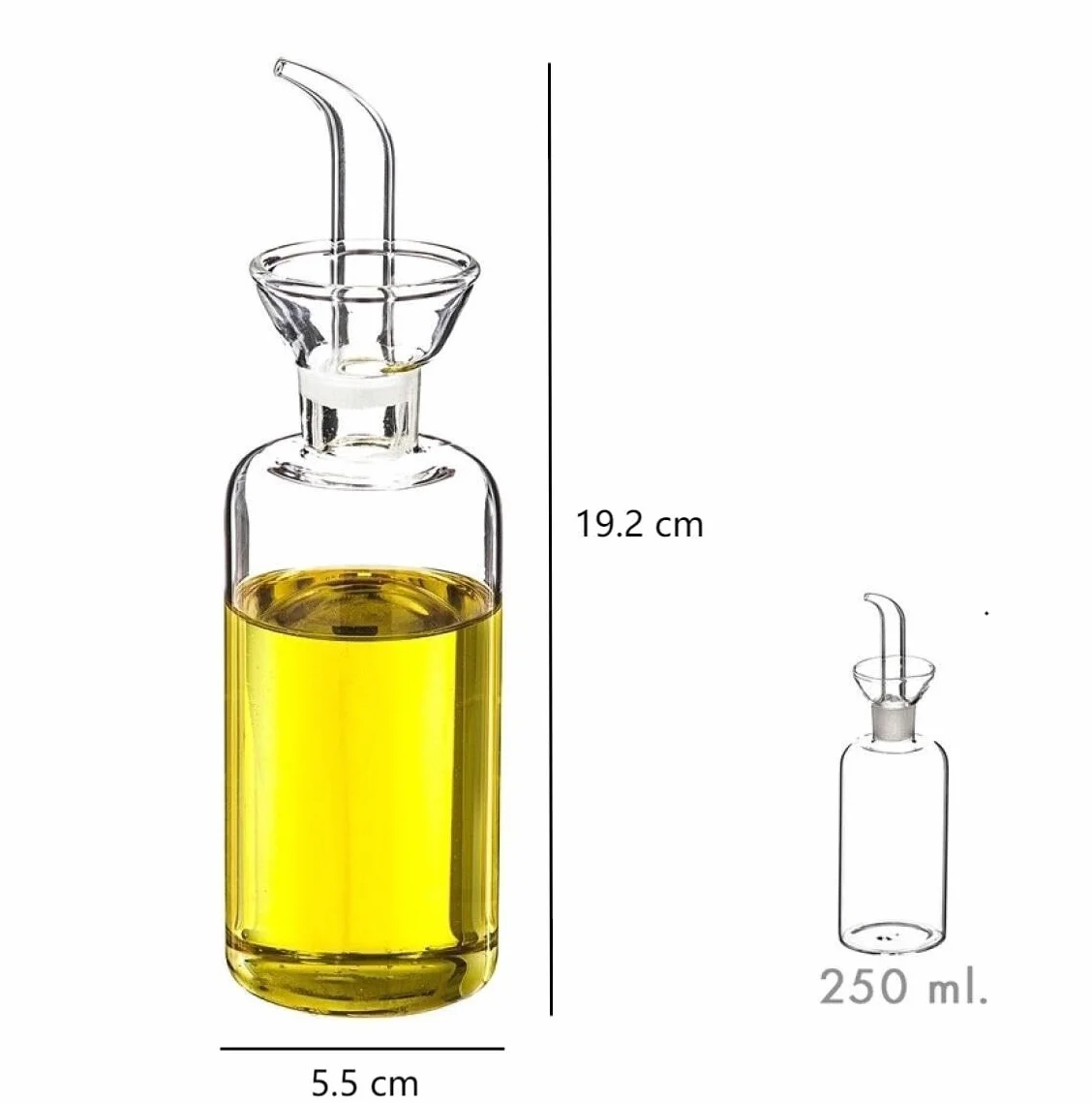Oliera in Vetro Anti Gocciolamento 250 ml DAMDAM GO