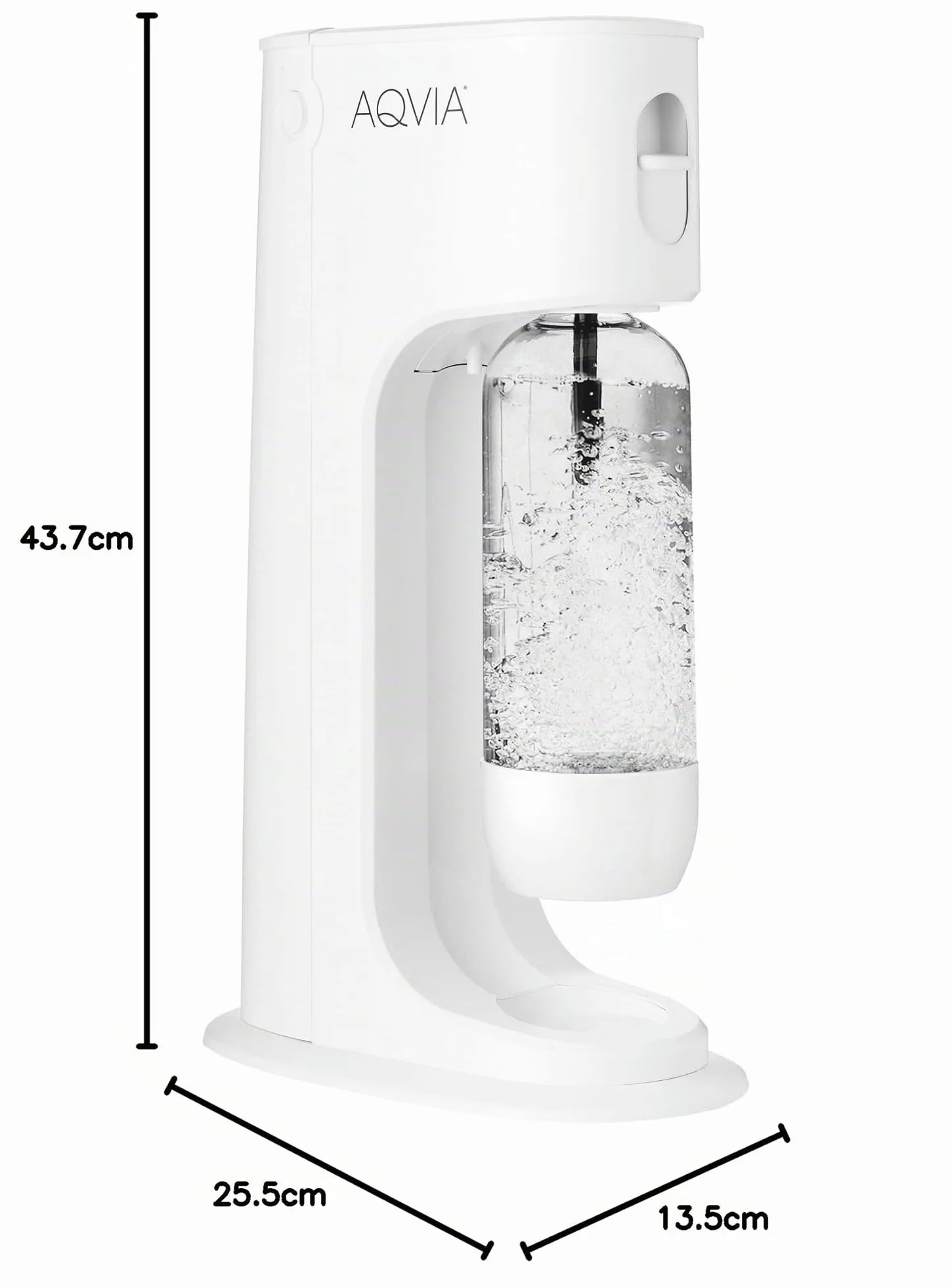 Aqvia Balance, gasatore con bottiglia in PET senza BPA (bianco)